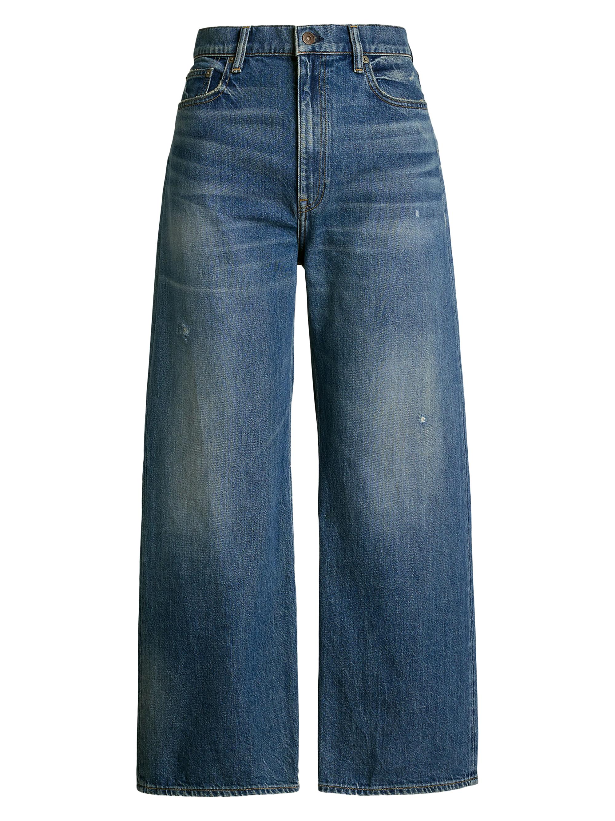 Polo Ralph Lauren Stretch Cotton Wide-Leg Jeans | Saks Fifth