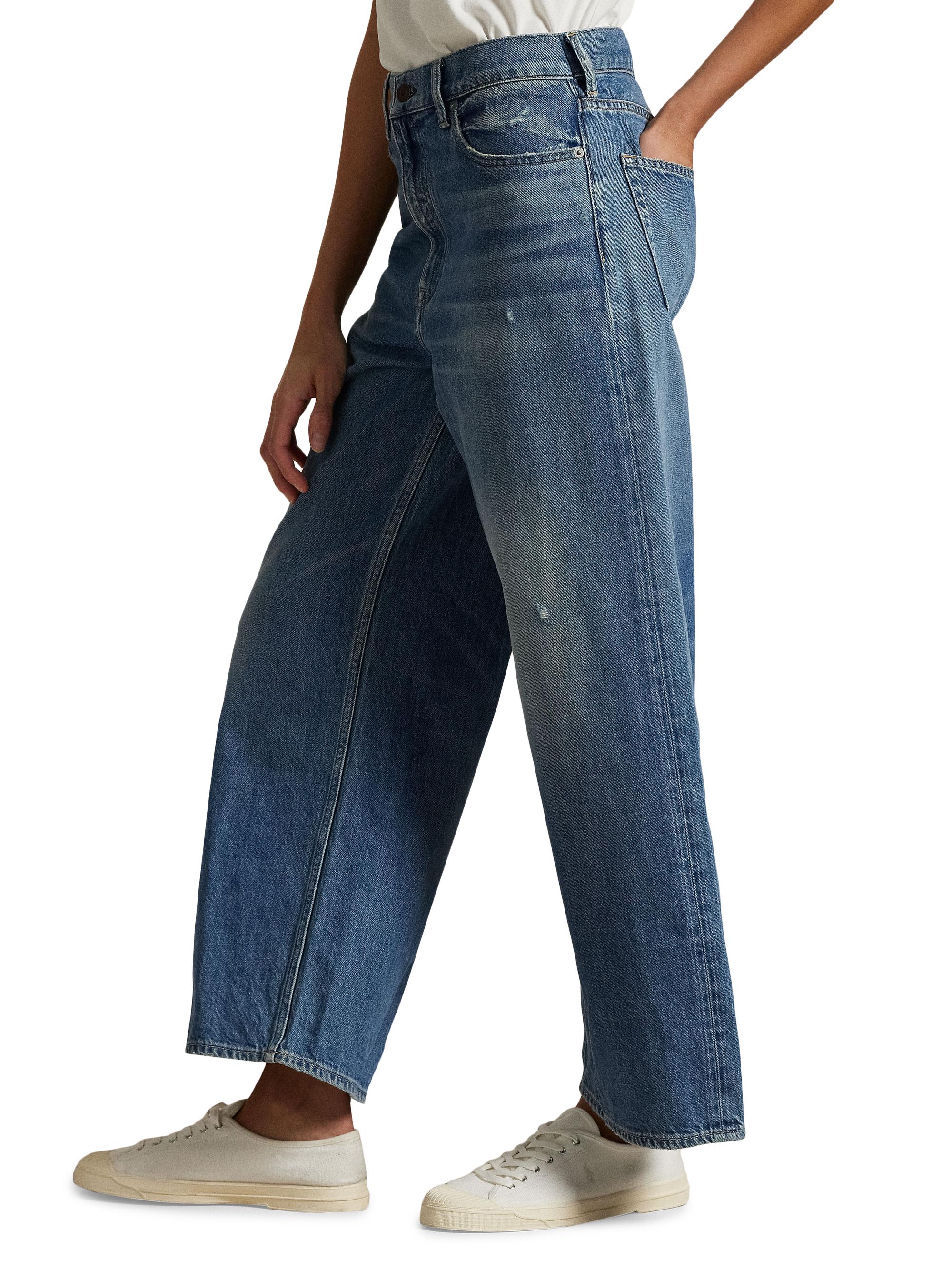 Polo Ralph Lauren High-Rise Wide-Leg Crop Jeans | Saks Fifth Avenue