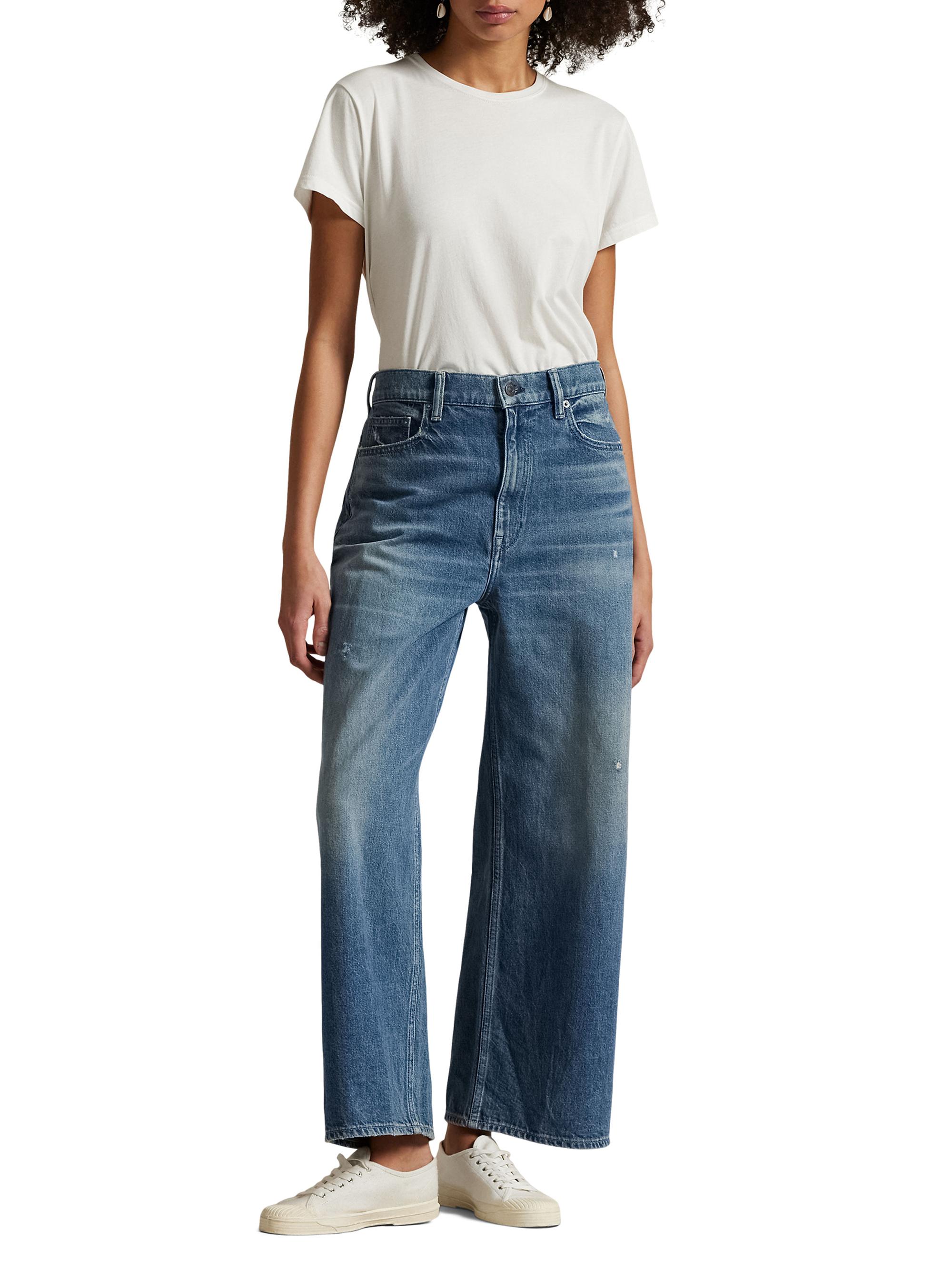Polo Ralph Lauren High-Rise Wide-Leg Crop Jeans | Saks Fifth Avenue