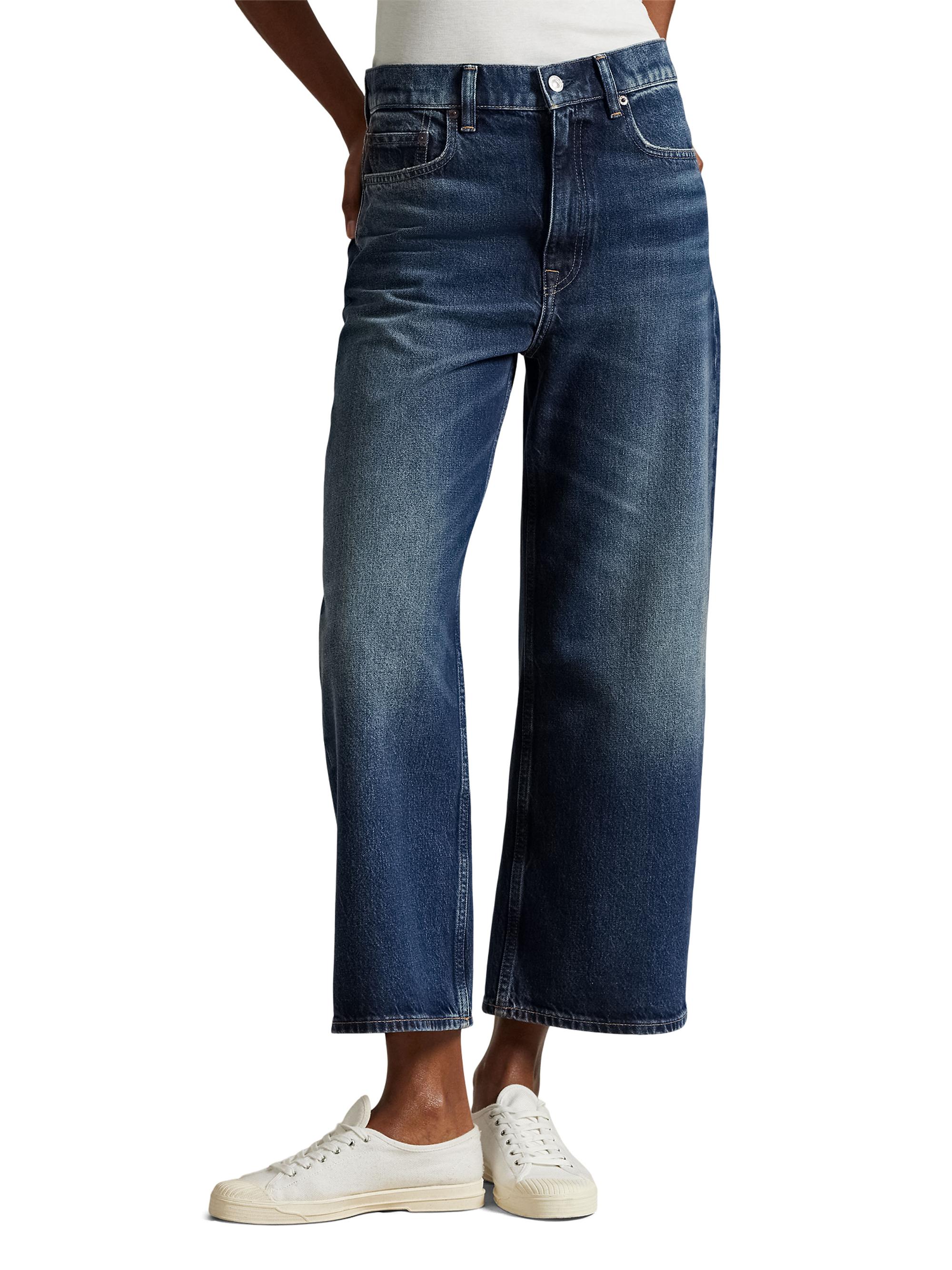 Polo Ralph Lauren High-Rise Wide-Leg Crop Jeans | Saks Fifth Avenue