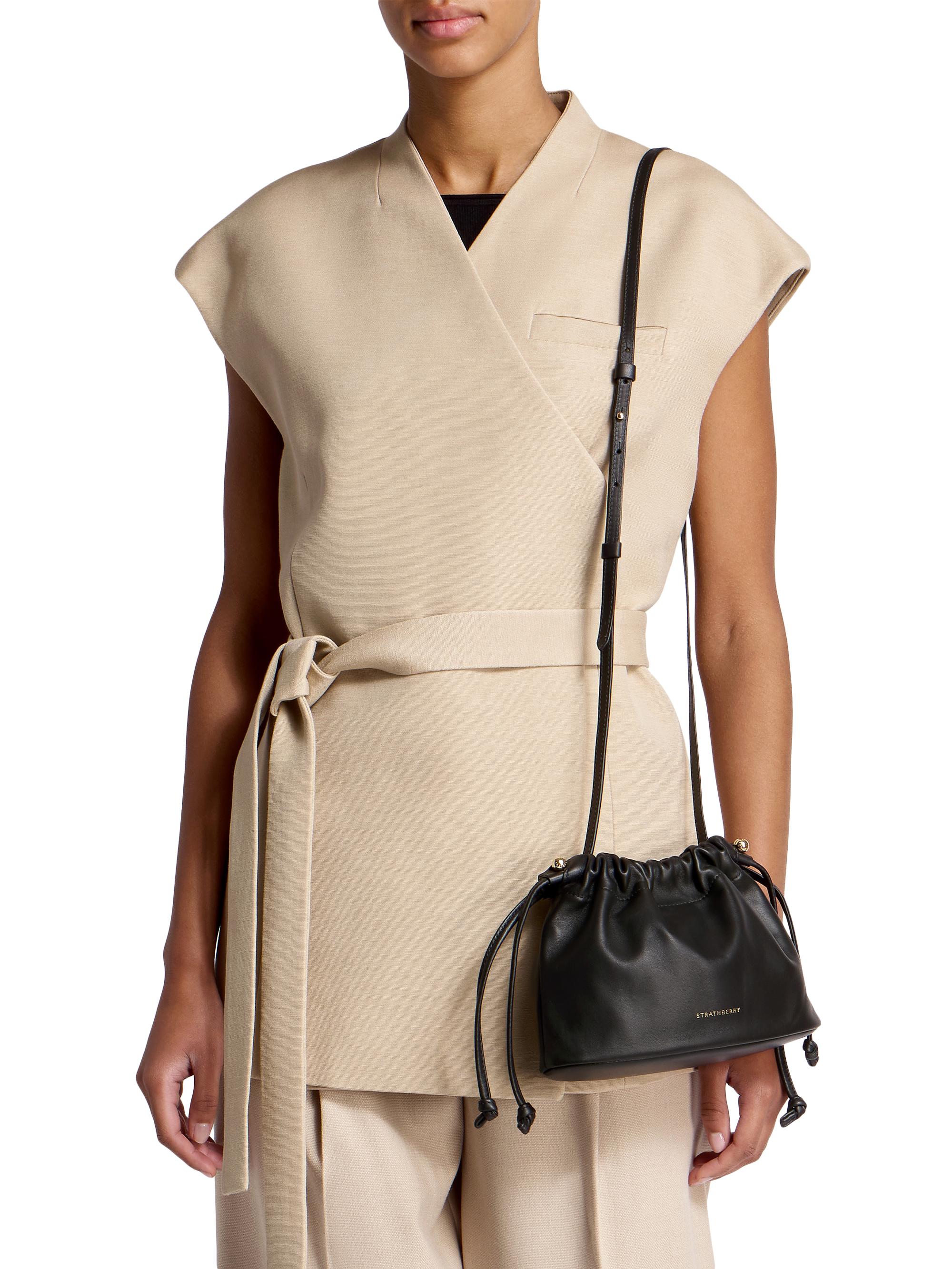 Strathberry Charlotte Midi Leather Drawstring Bag | Saks Fifth Avenue