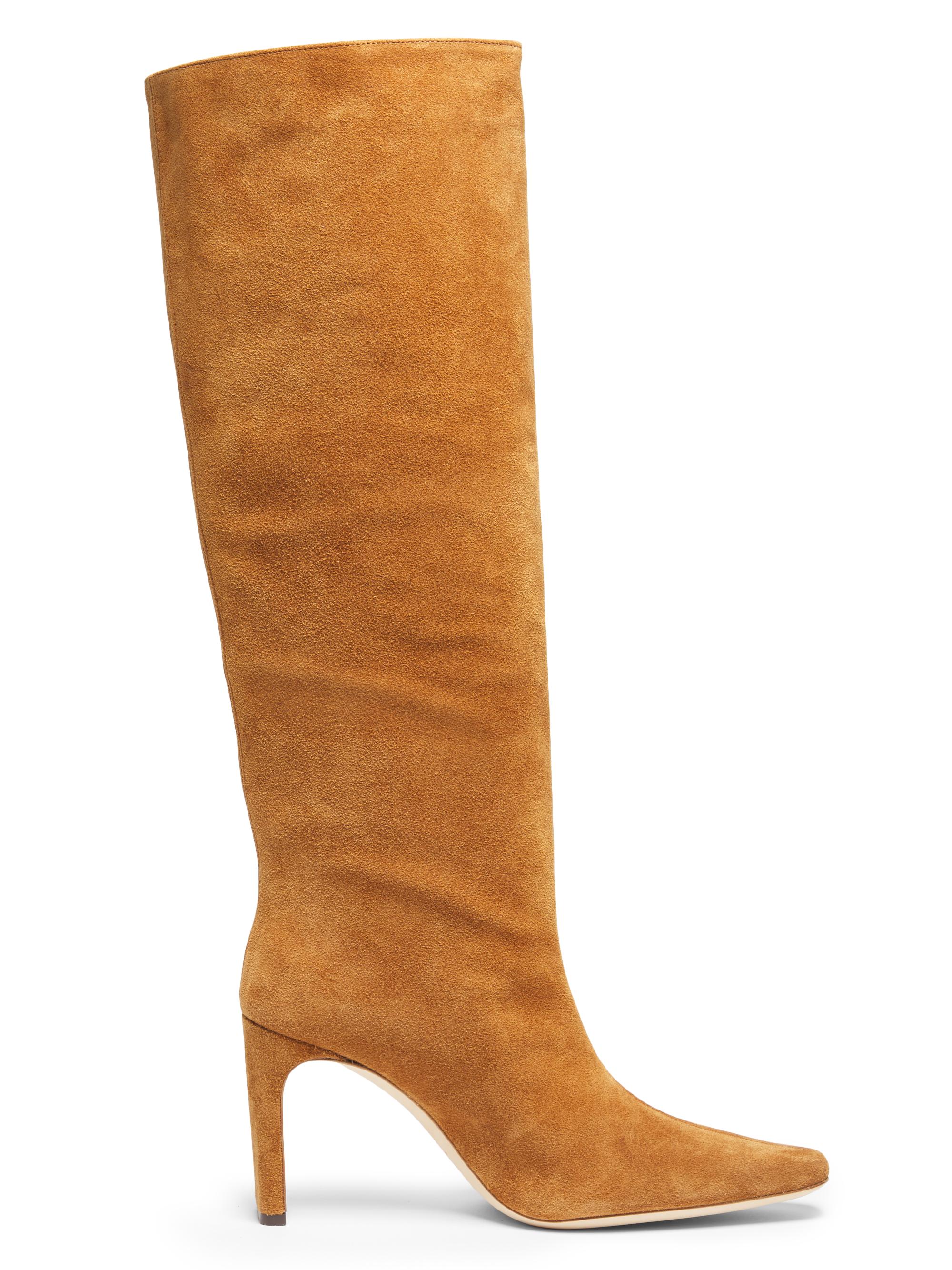 Staud Women's Wally Suede 90MM Heeled Boots - Tan