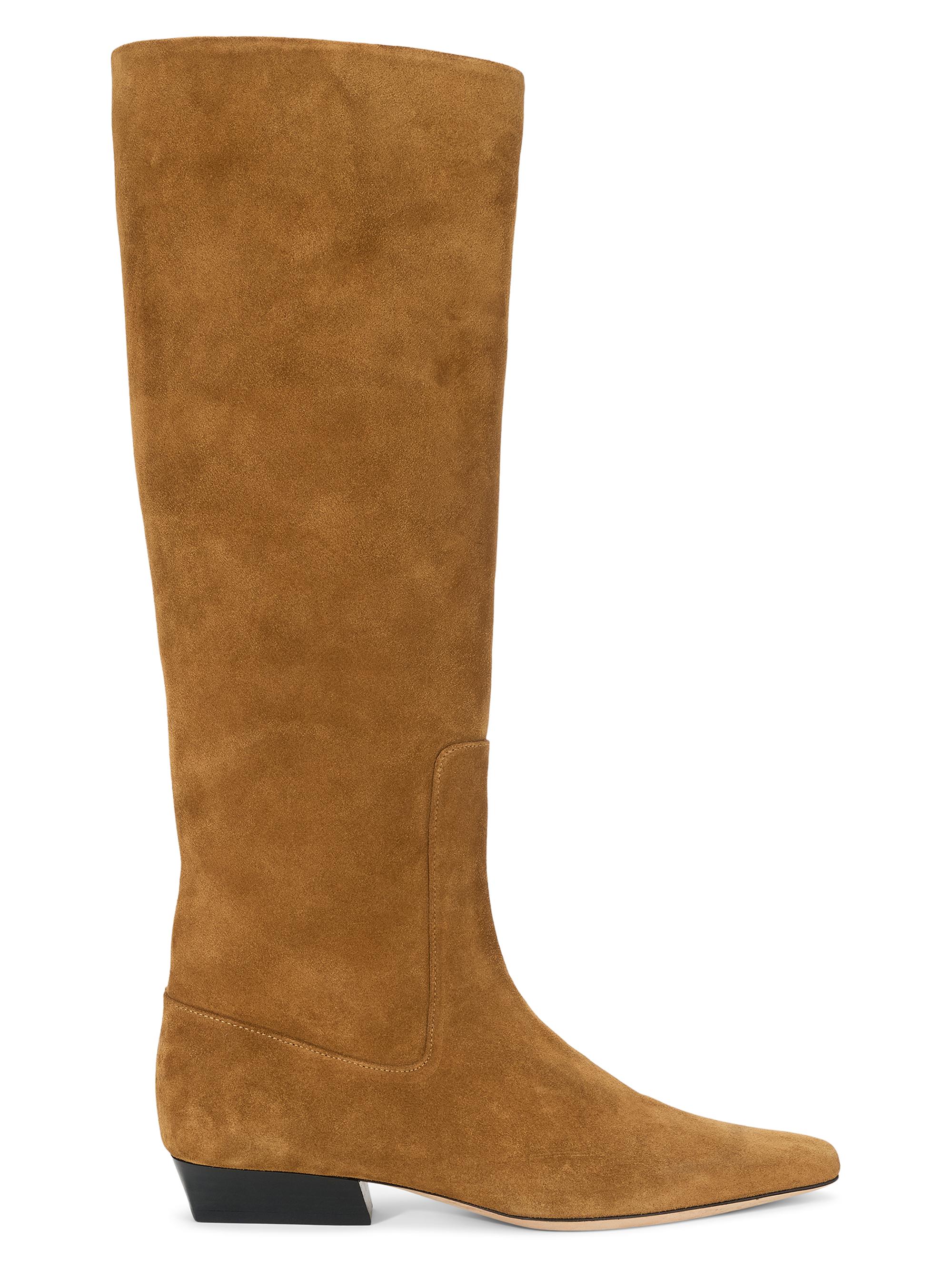 Staud Women's Wally 25MM Suede Knee-High Boots - Tan