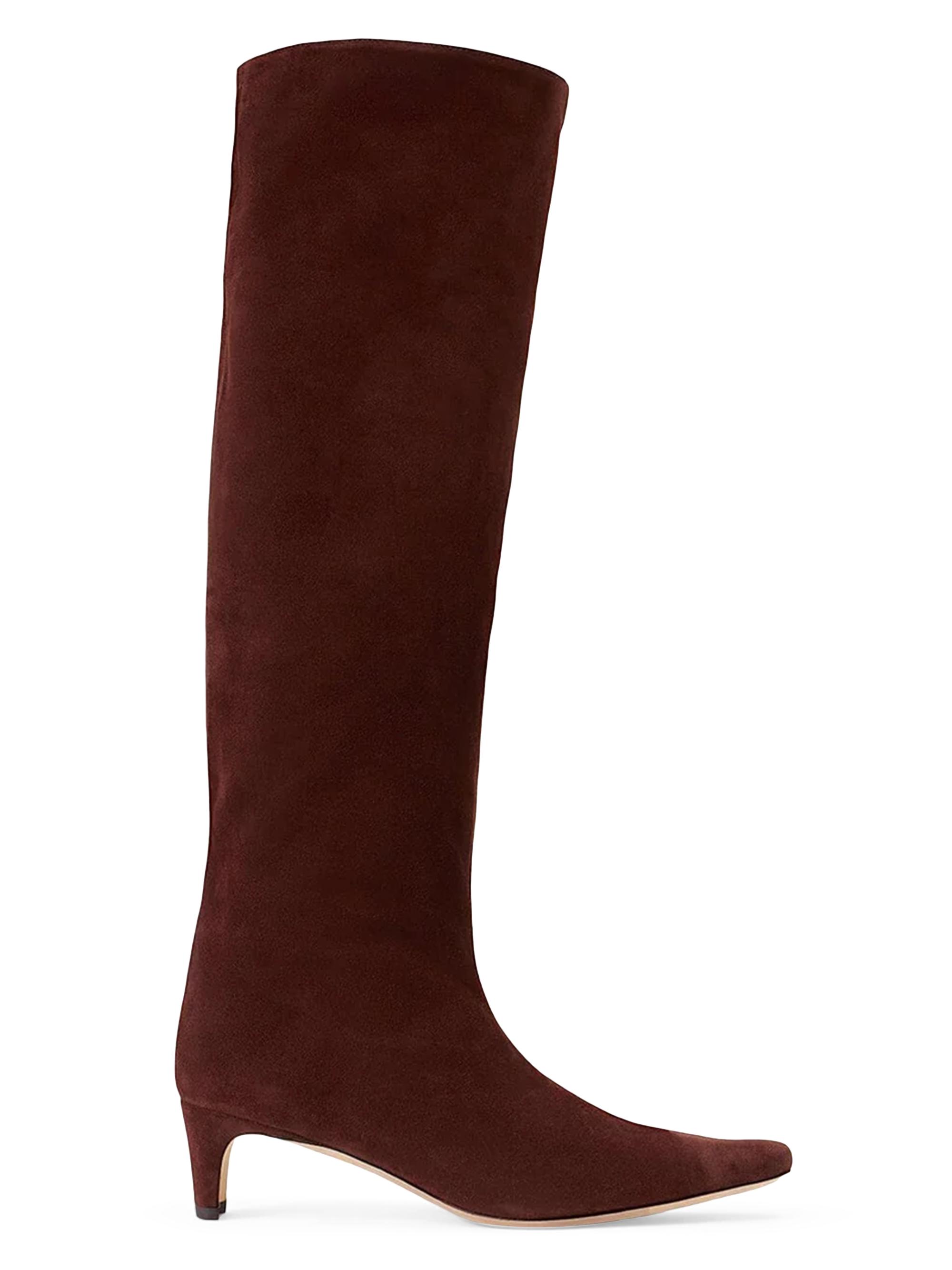 Staud Women's Wally Suede Knee-High Boots - Mahogany | Thumbnail 7