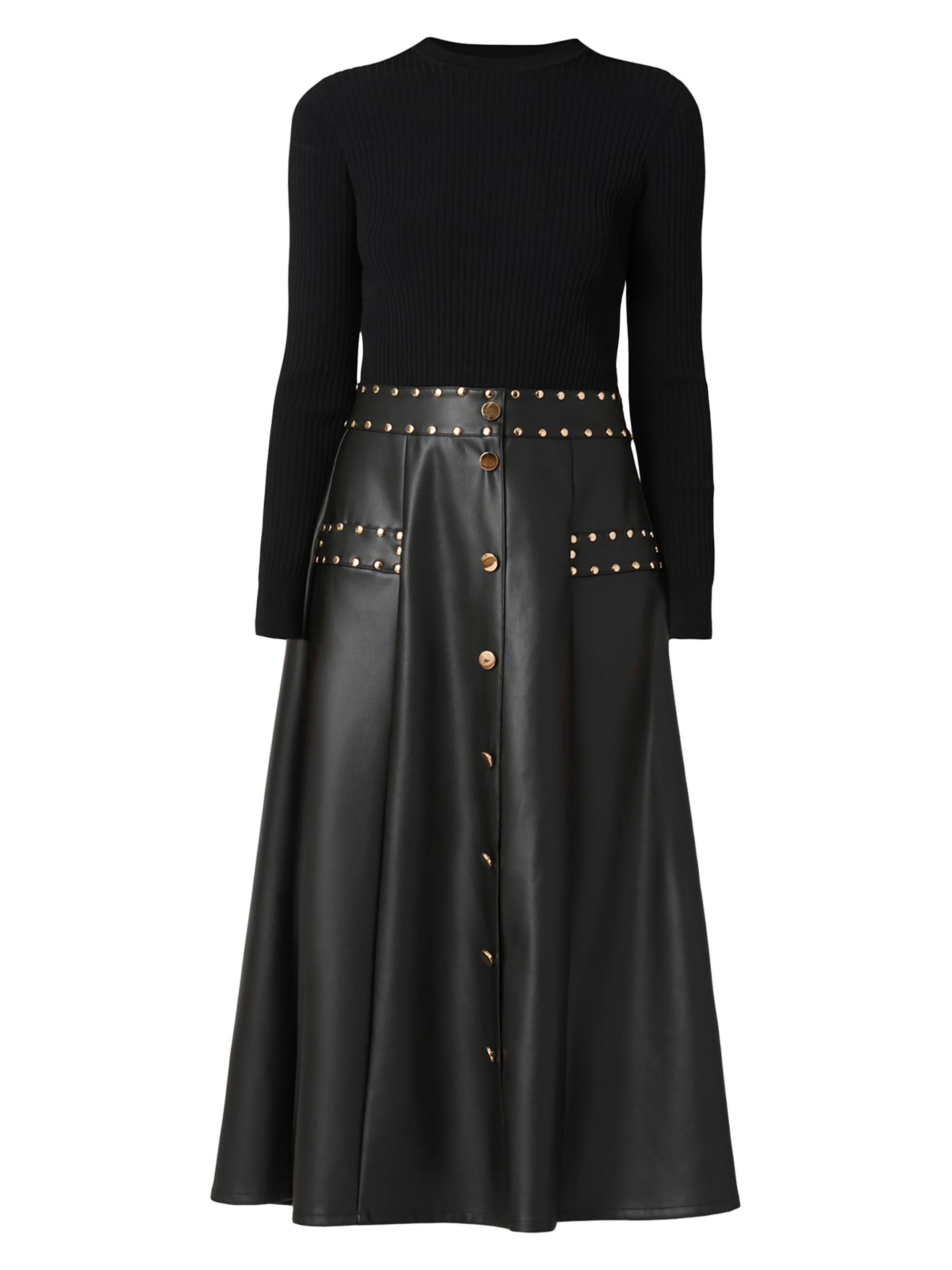 SIMKHAI Abilene Mixed-Media Midi-Dress | Saks Fifth Avenue