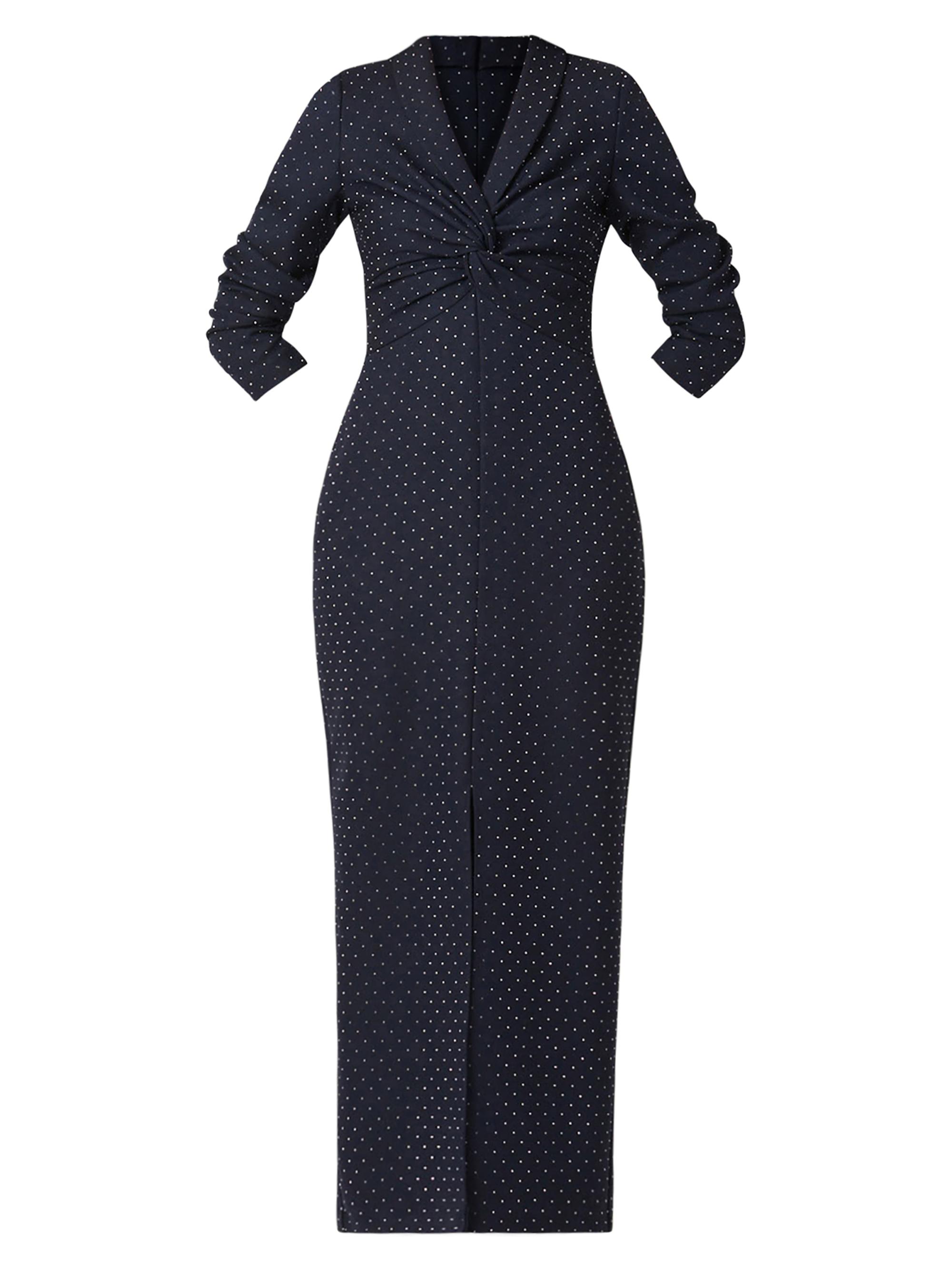 Shoshanna Women's Asher Twill Maxi Dress - Navy Silver