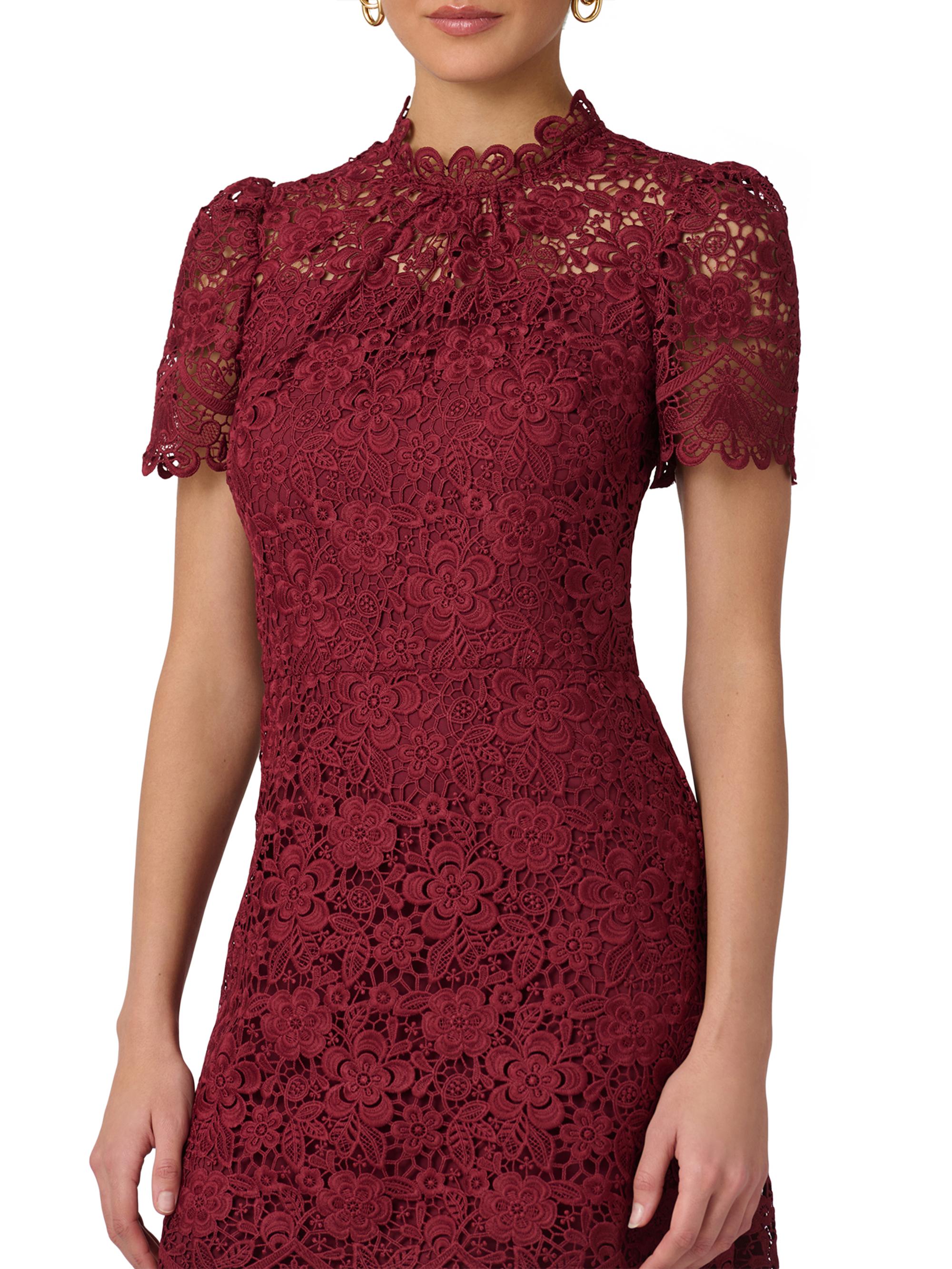 Shoshanna Women's Ella Lace Minidress - Burgundy - Size 12