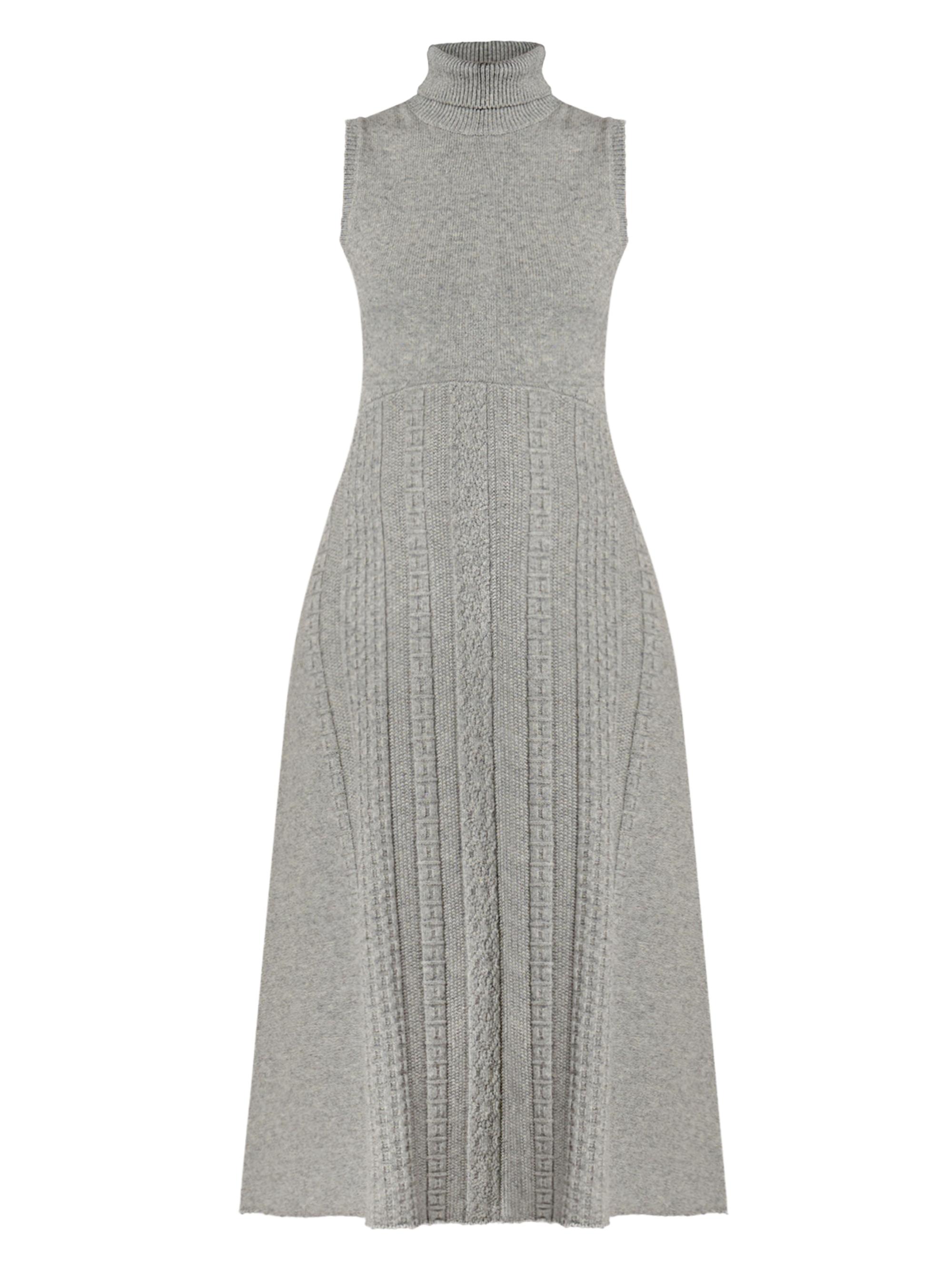 Shoshanna Women's Carmella Cotton-Wool Midi-Dress - Grey