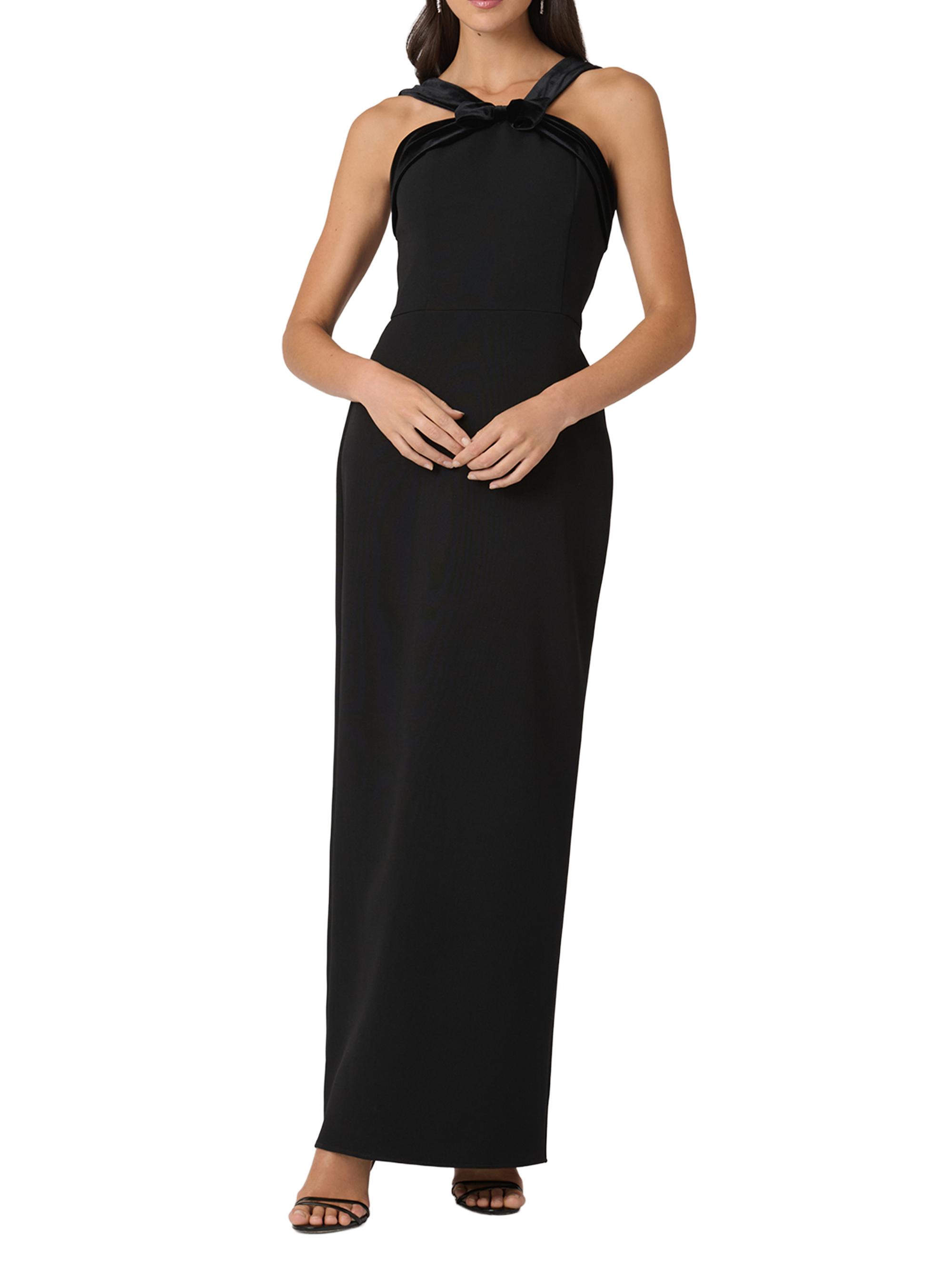 formal navy blue dress Strapless Corset Long Navy Blue Prom Dress with Slit Navy Blue / 14
