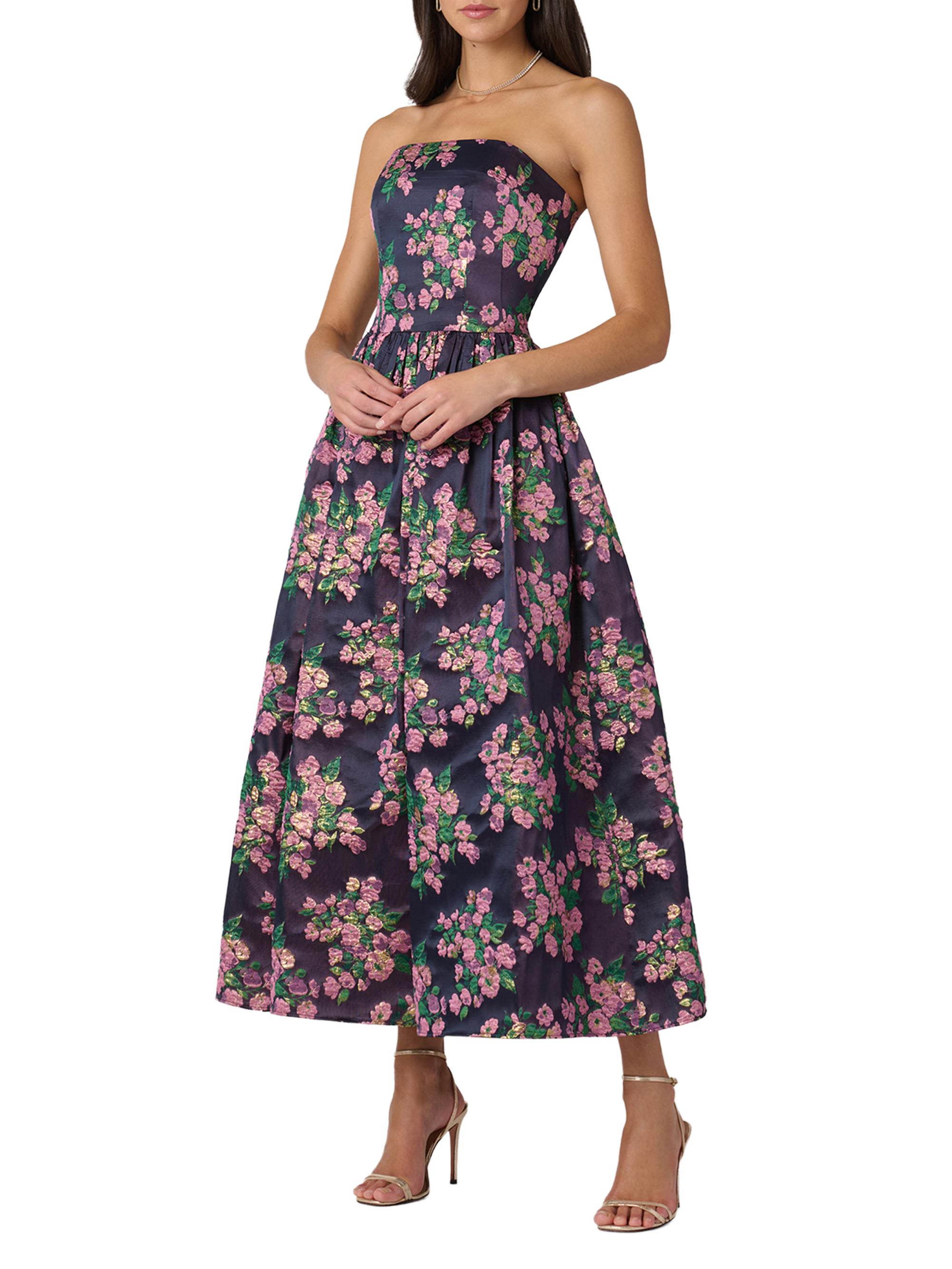 slim fit dress slacks Embellished Bandeau Cowl Neck Maxi Dress in Light Blue - 6 main image 0