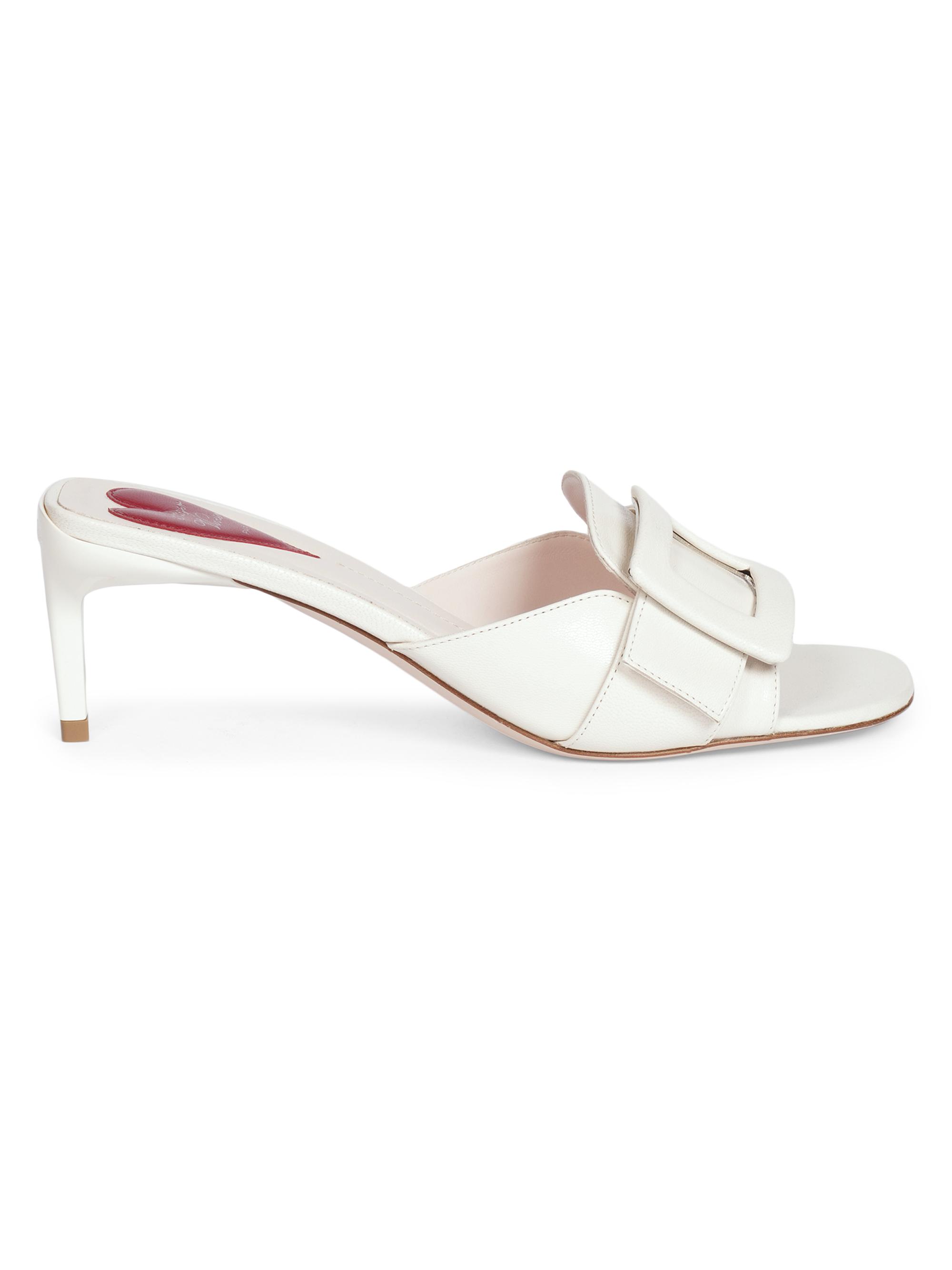 Roger Vivier Women's 55MM Leather Sandals - Cire