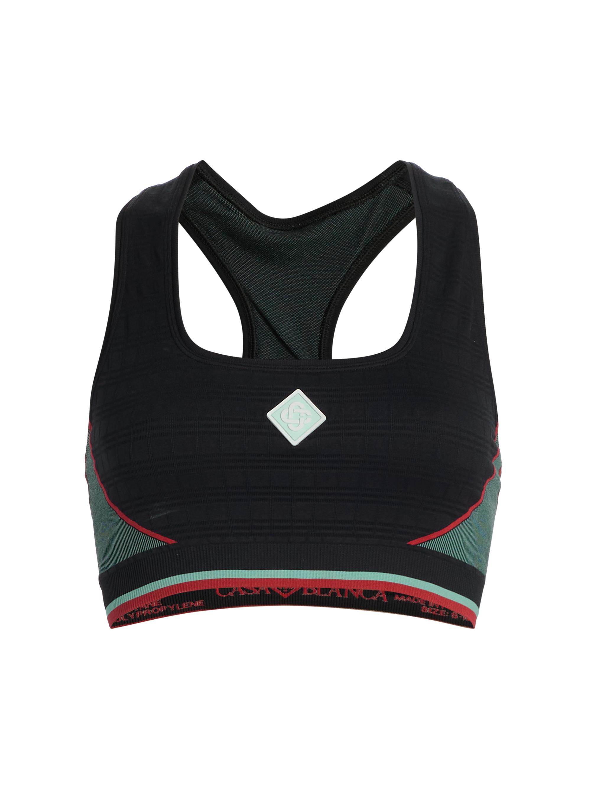 Casablanca Women's Logo Seamless Bralette - Black Mint