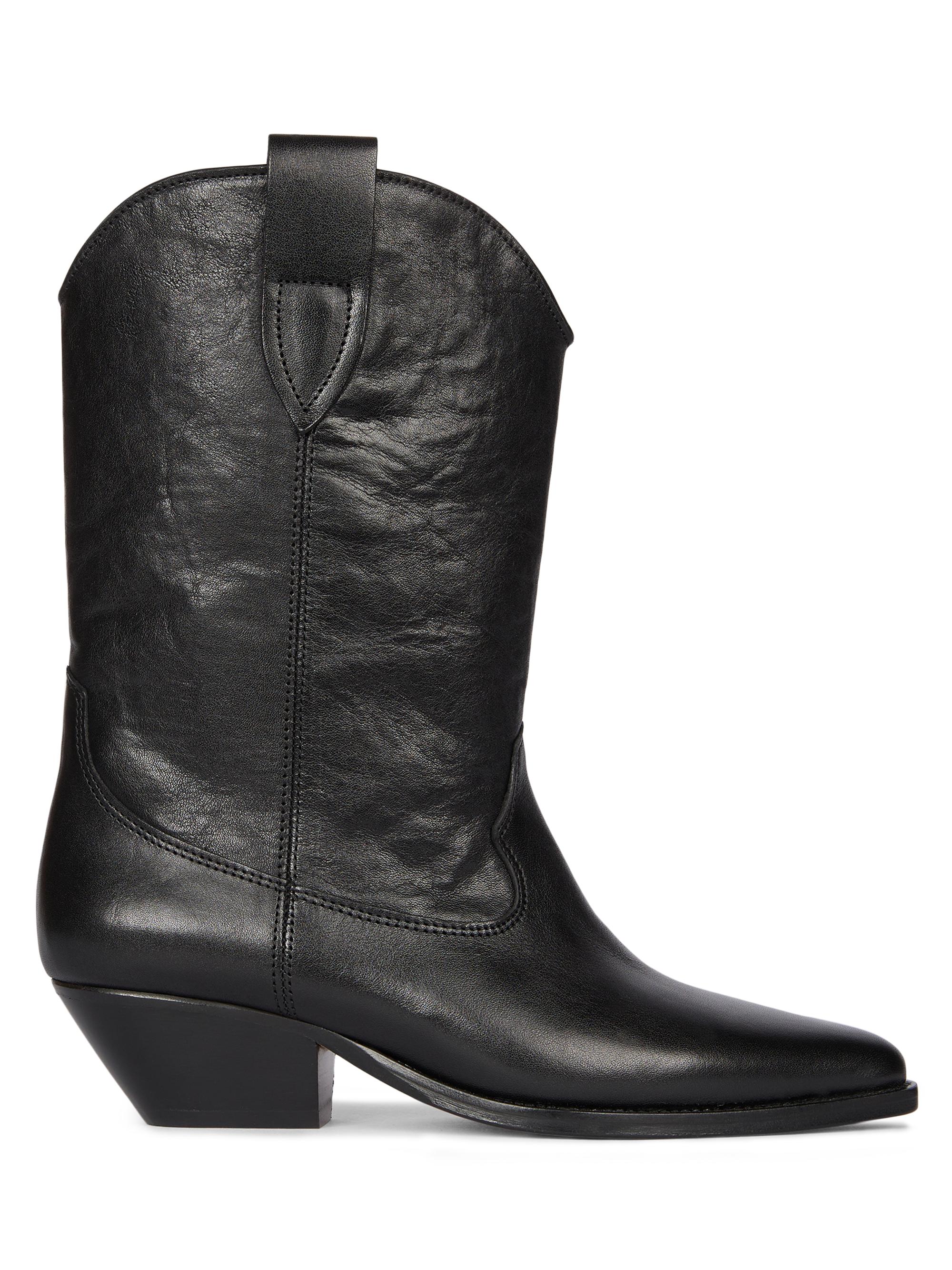Isabel Marant Women's Duerto Leather Cowboy Boots - Black