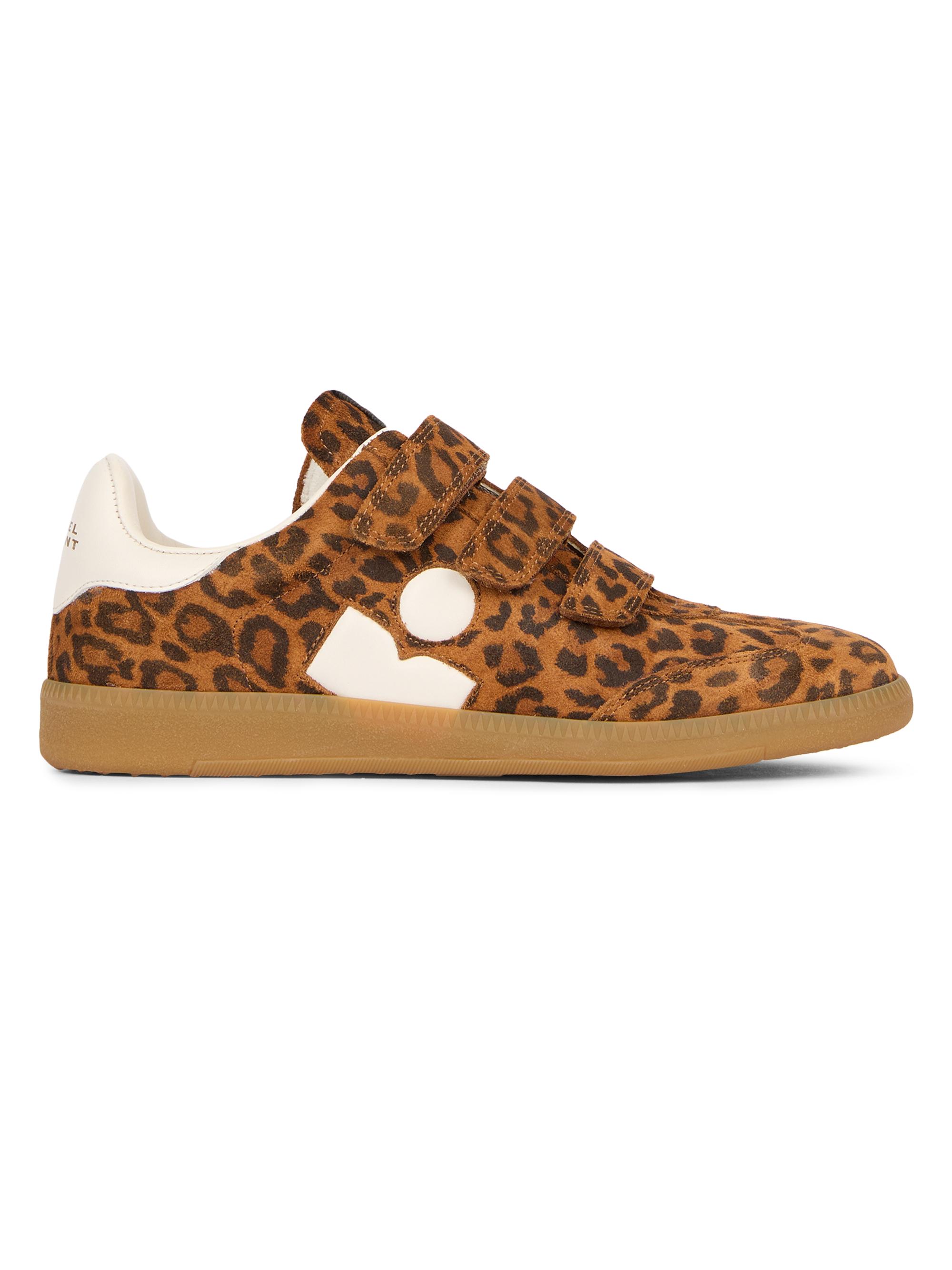 Isabel Marant Women's Beth Suede Low-Top Sneakers - Leopard Ecru