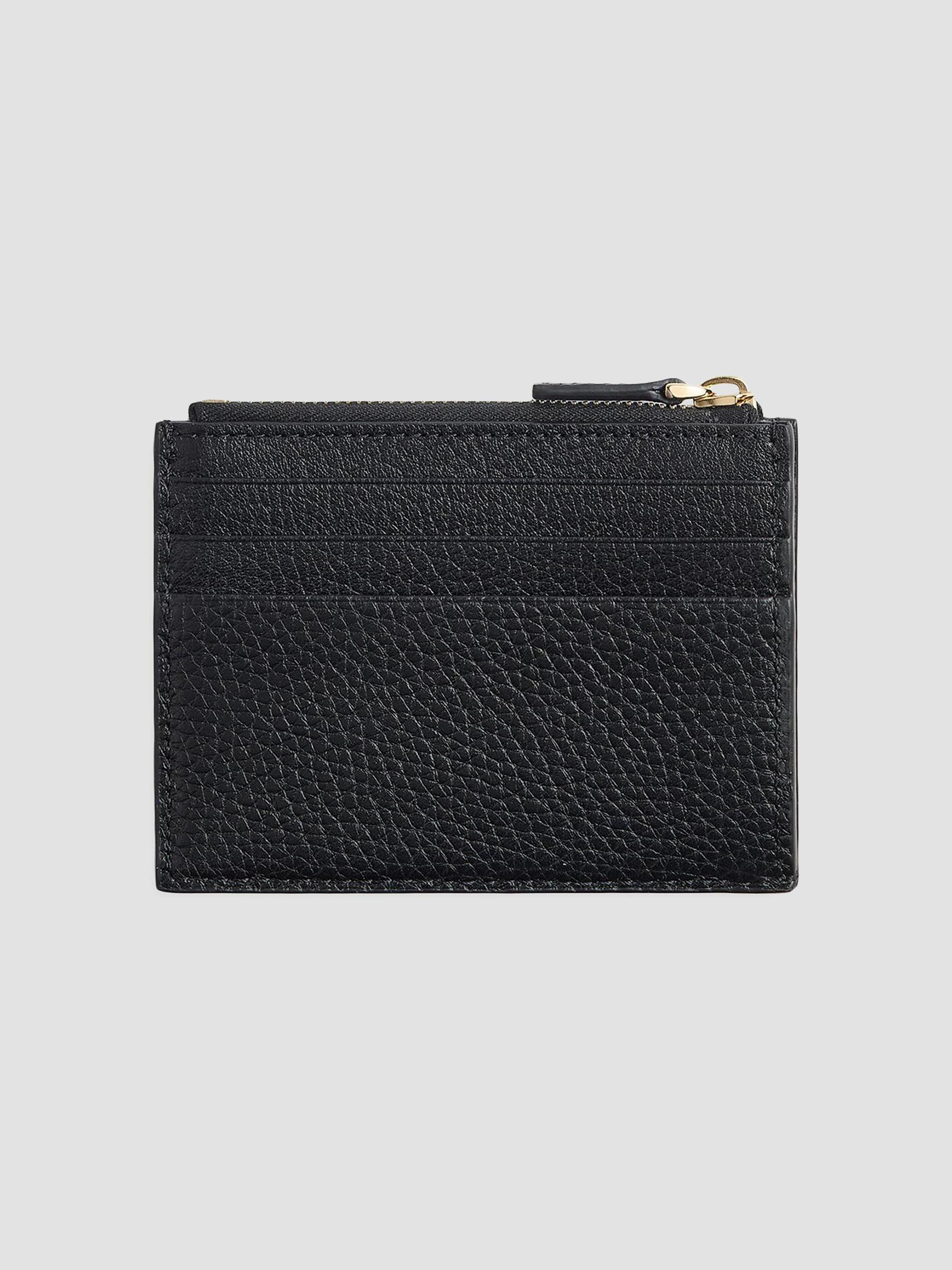 Valentino Garavani Women's Rockstud Grainy Calfskin Cardholder with Zipper - Black | Thumbnail 2