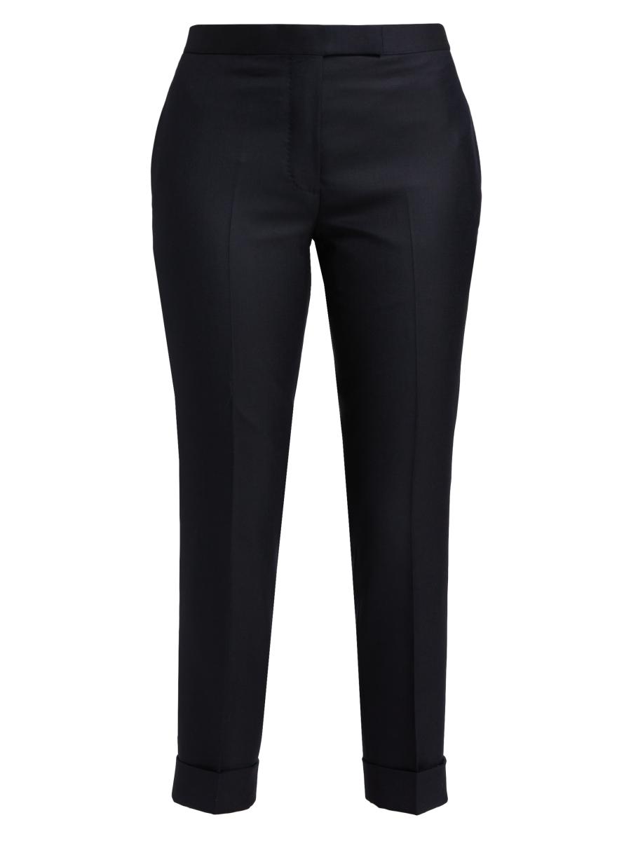 Thom Browne Women's Low-rise Skinny Trousers In Blue