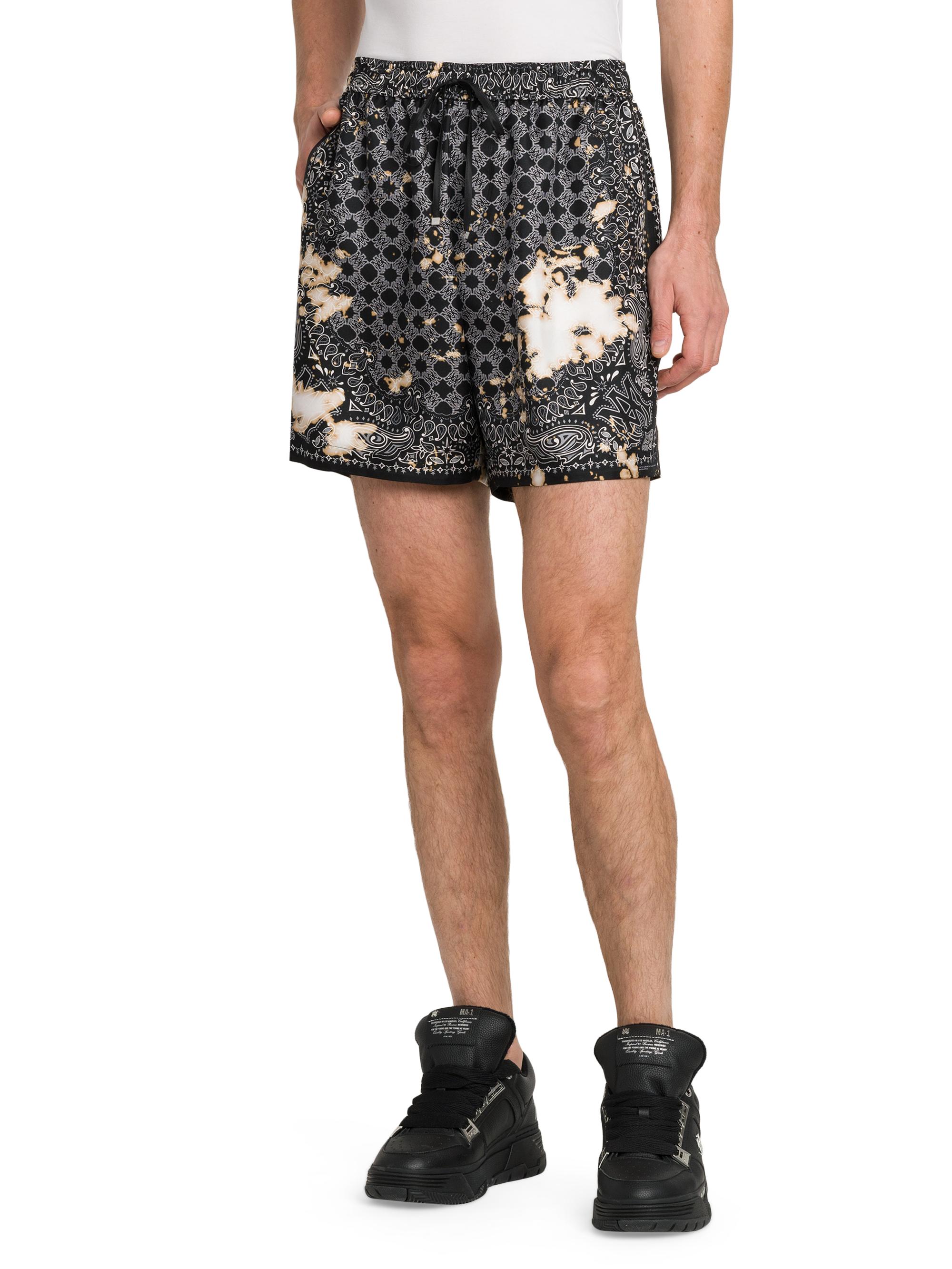 Amiri Bleach Bandana Silk Drawstring Shorts | Saks Fifth Avenue