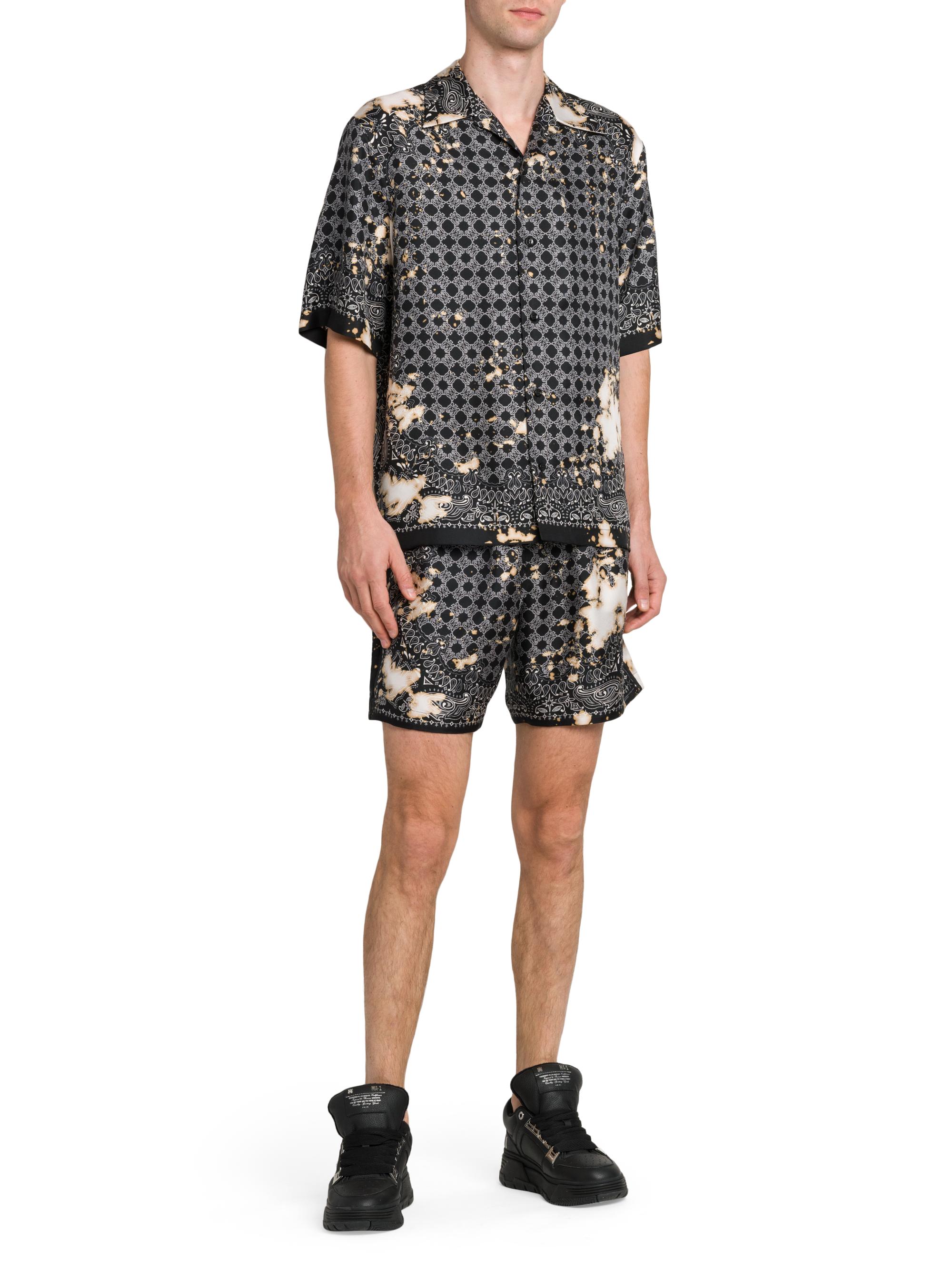 Amiri Bleach Bandana Silk Drawstring Shorts | Saks Fifth Avenue