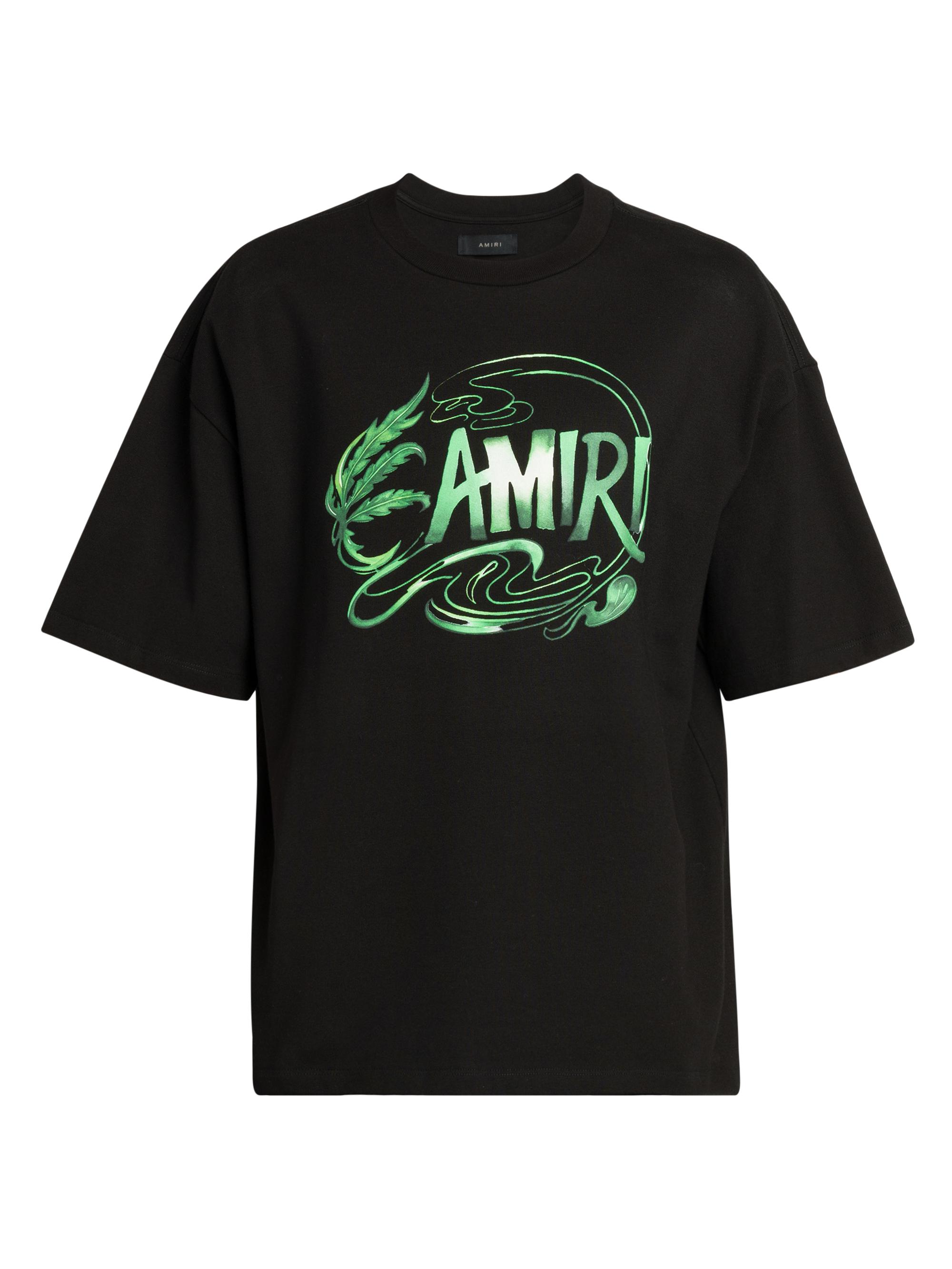 Amiri Leaf Cotton Oversized Crewneck T-Shirt | Saks Fifth Avenue