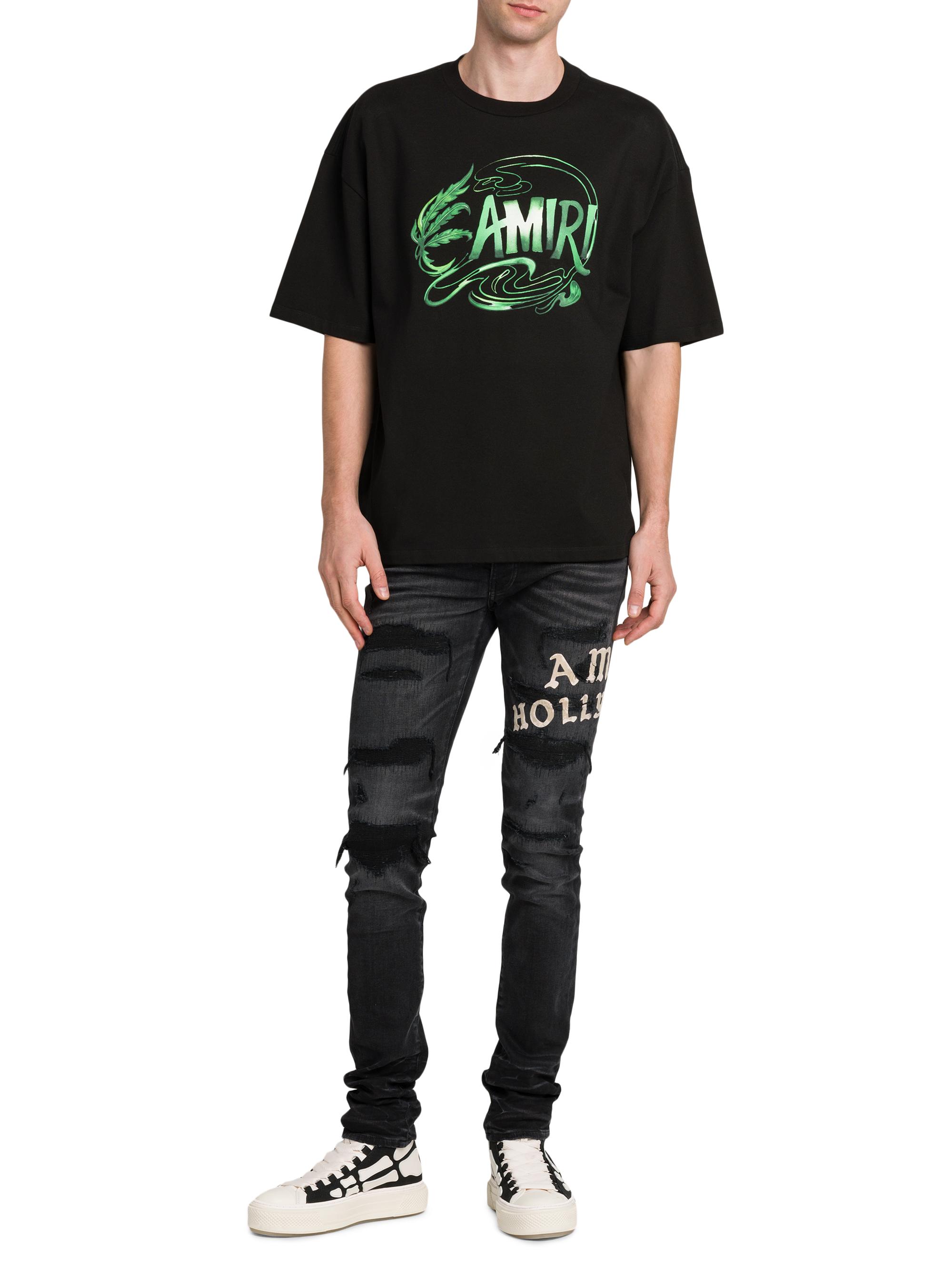 Amiri Leaf Cotton Oversized Crewneck T-Shirt | Saks Fifth Avenue