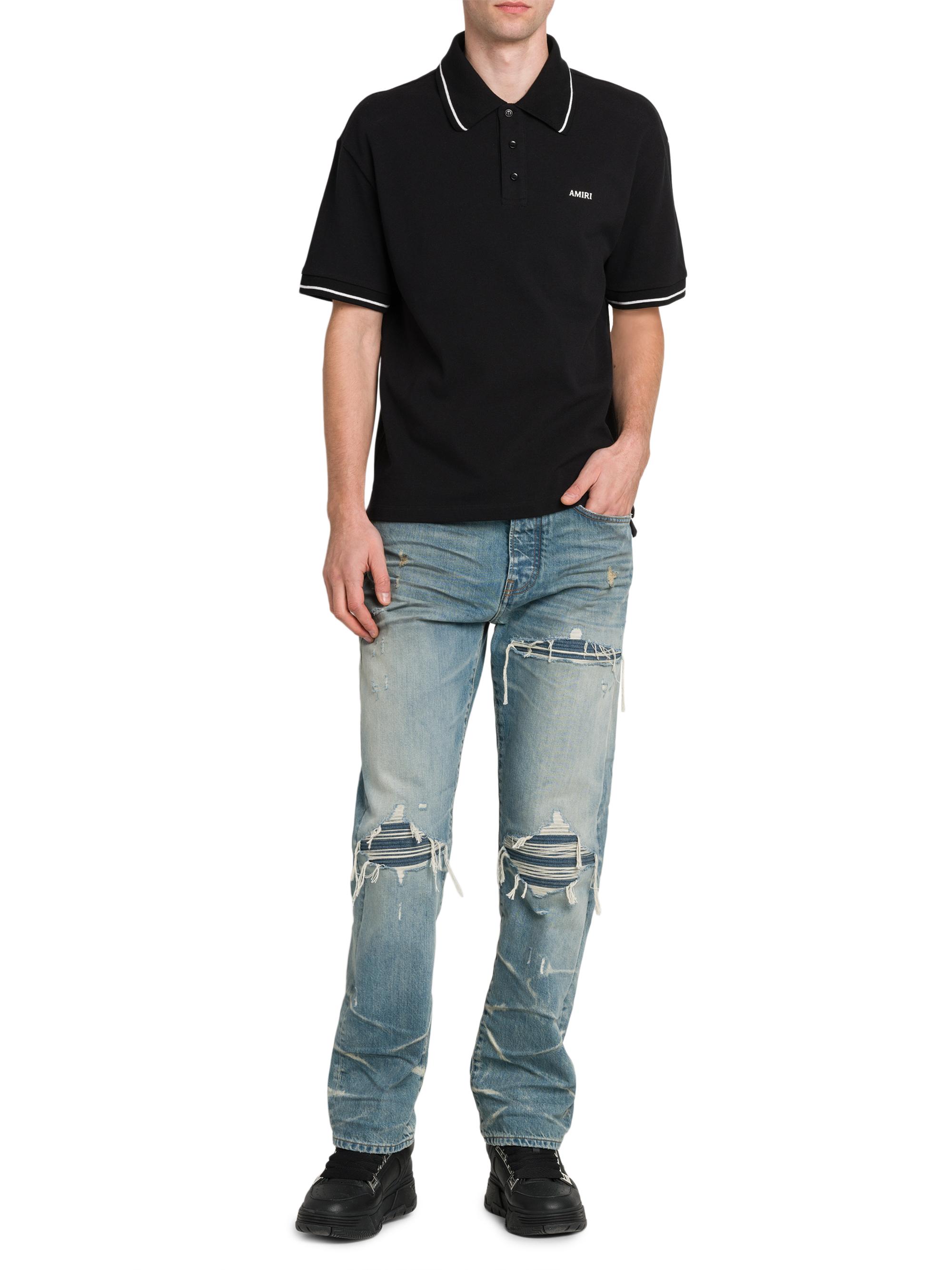 Amiri Logo Cotton Polo Shirt | Saks Fifth Avenue