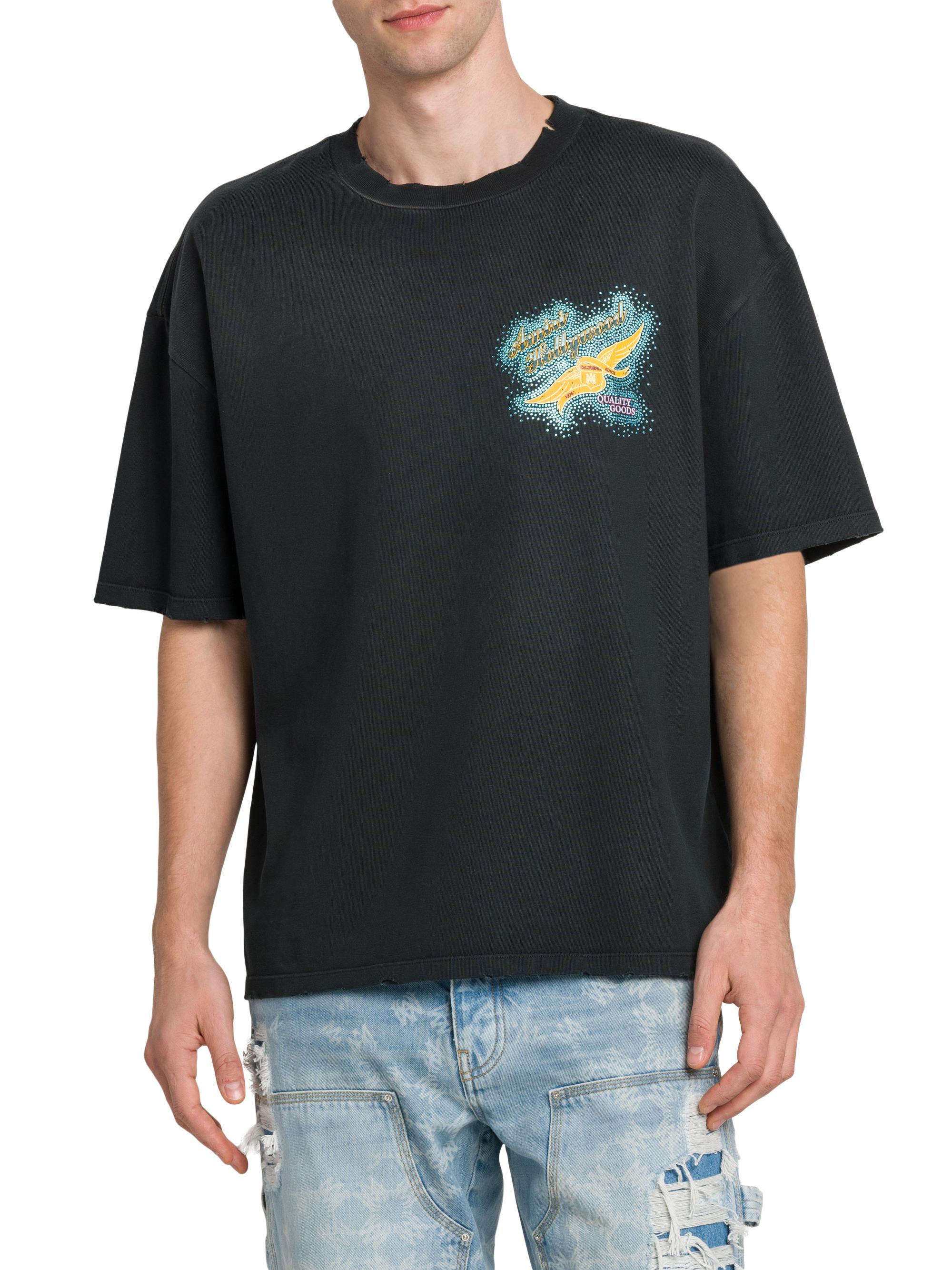 Amiri Crystal Amiri Wings Embellished Crewneck T-Shirt | Saks