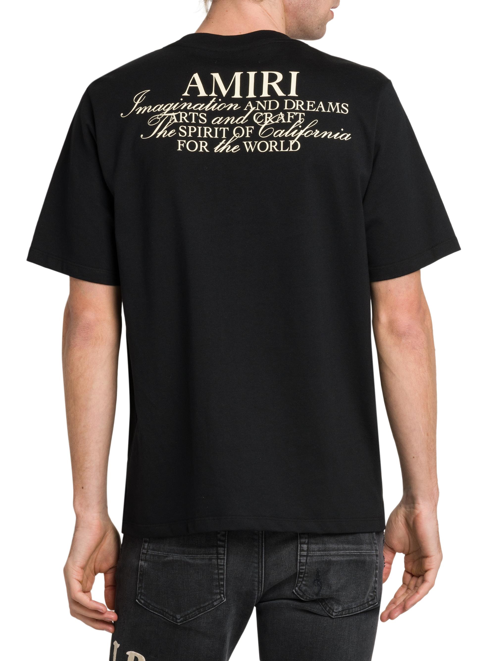 Amiri Spirit Logo Cotton Crewneck T-Shirt | Saks Fifth Avenue
