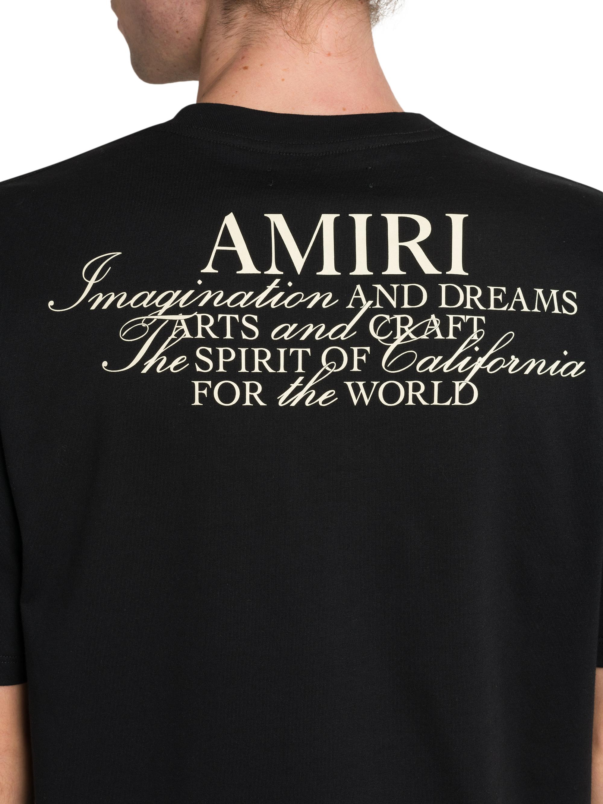 Amiri Men's Spirit Logo Cotton Crewneck T-Shirt - Black | Thumbnail 6