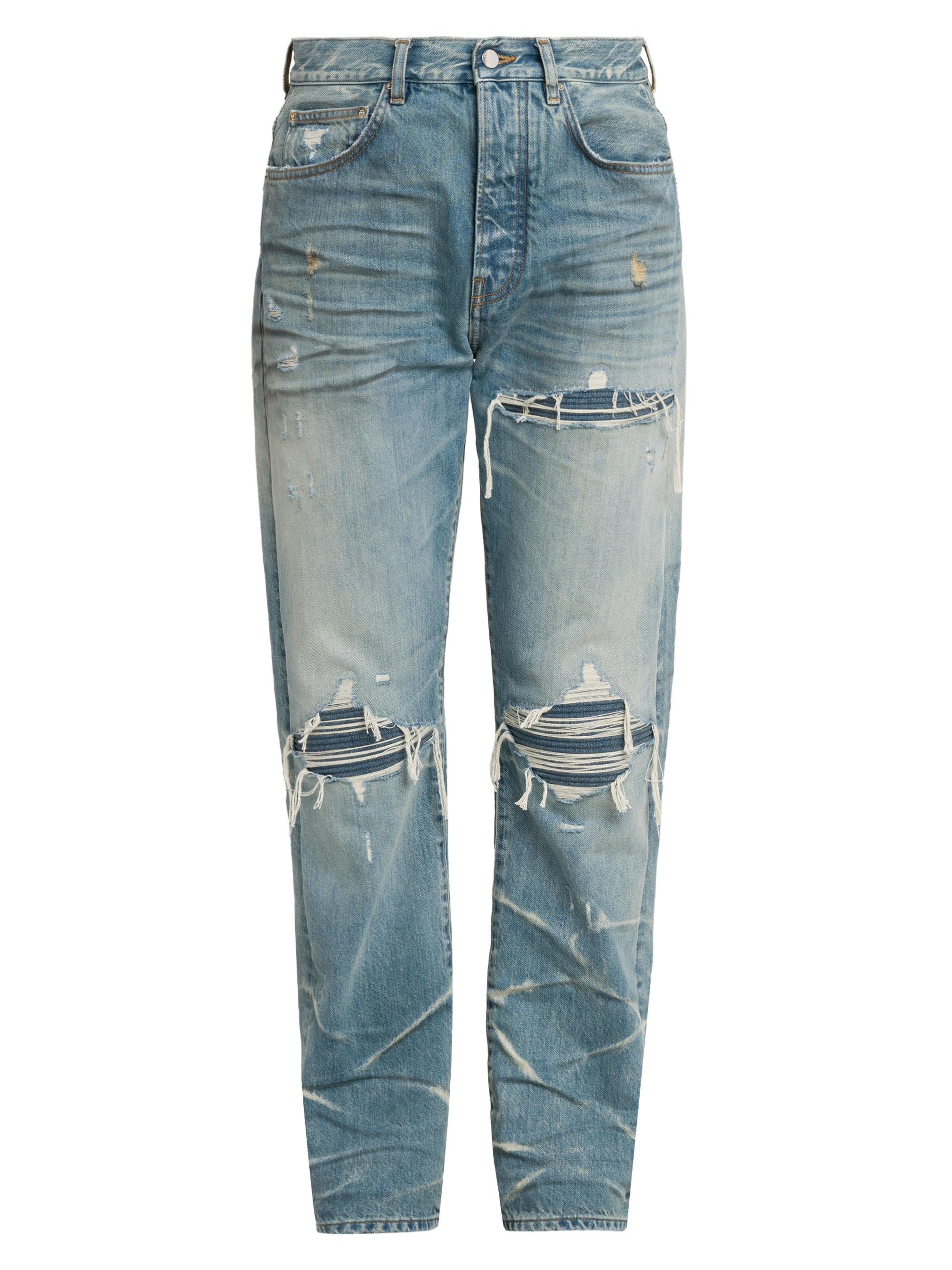 Amiri Mx1 Distressed Mid-Rise Straight-Leg Jeans | Saks Fifth Avenue