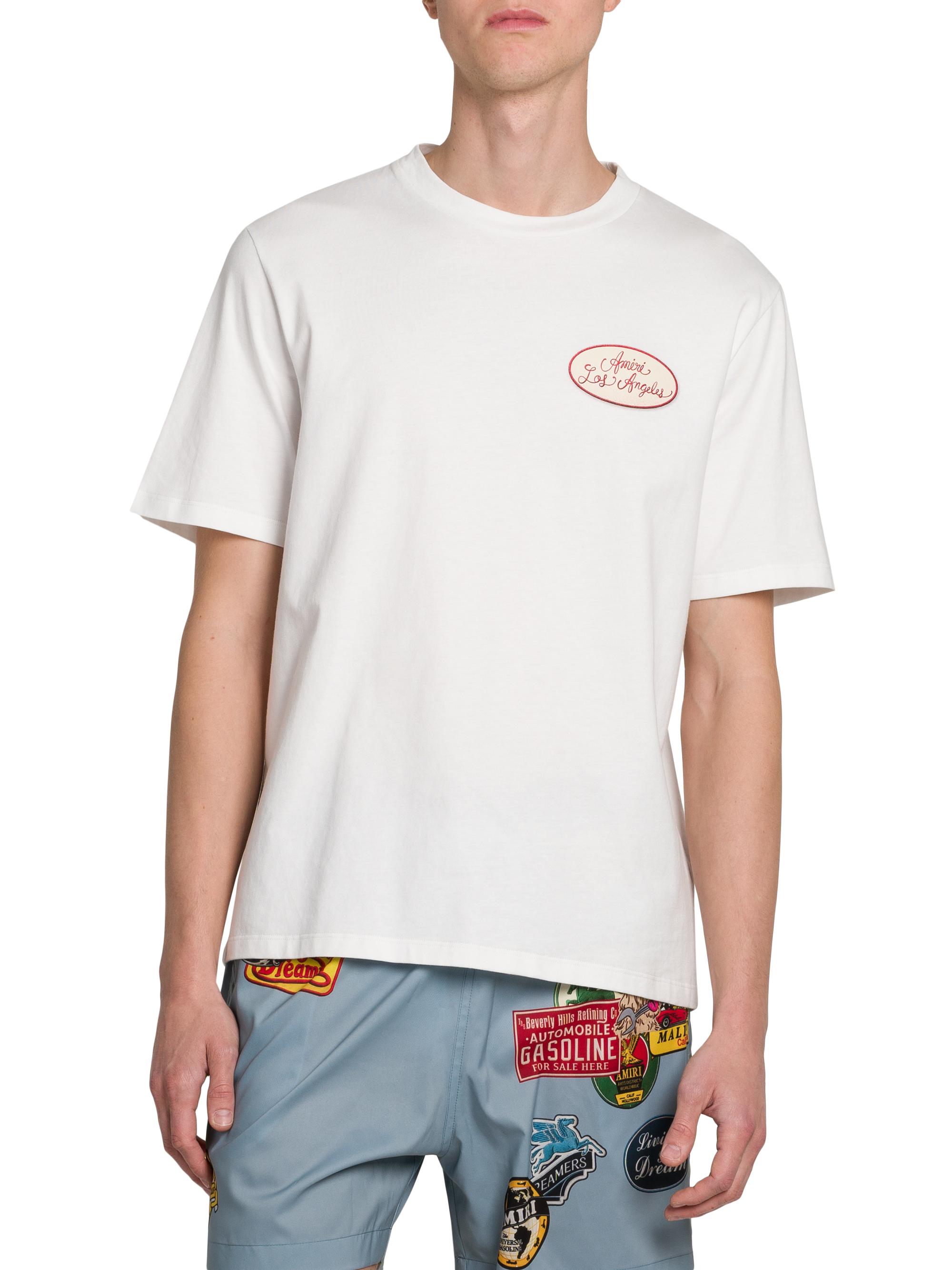 Amiri Station Patch Cotton Crewneck T-Shirt | Saks Fifth Avenue