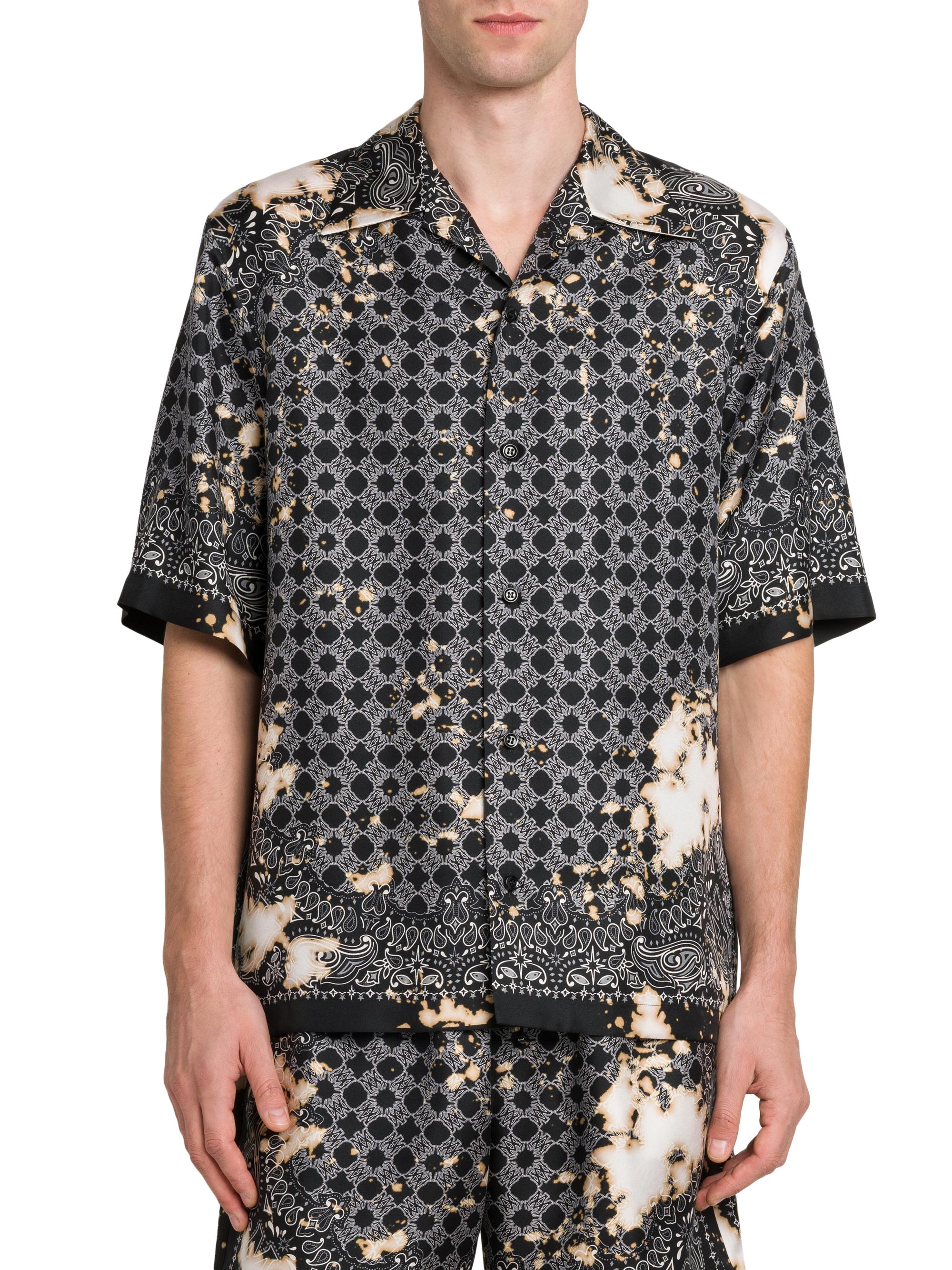 冬の断捨離！AMIRI breach shirt Amiri Bleach Bandana Bowling Shirt | Saks Fifth Avenue