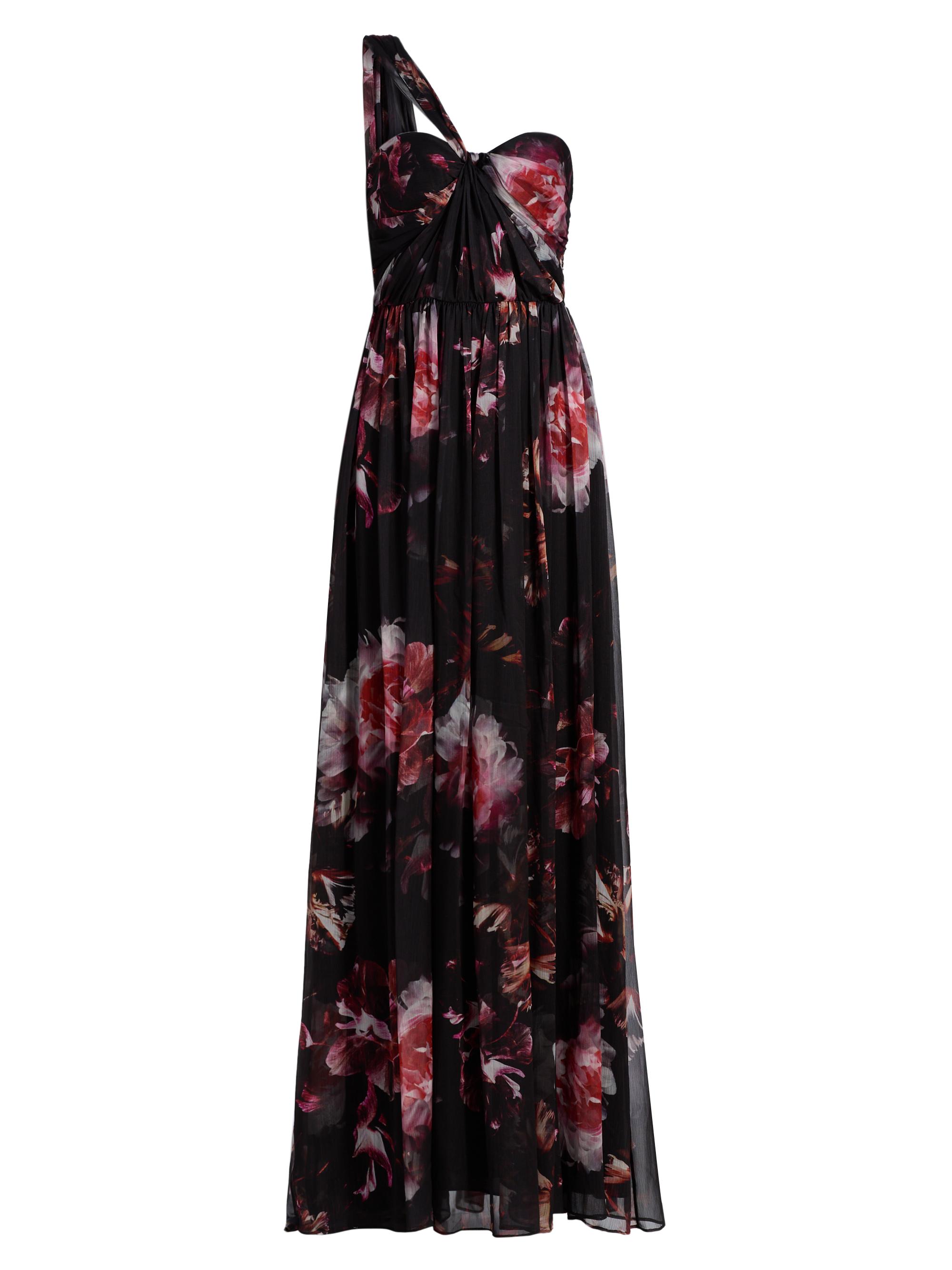 Halston Women's Lina Asymmetric Chiffon Gown - Night Lotus