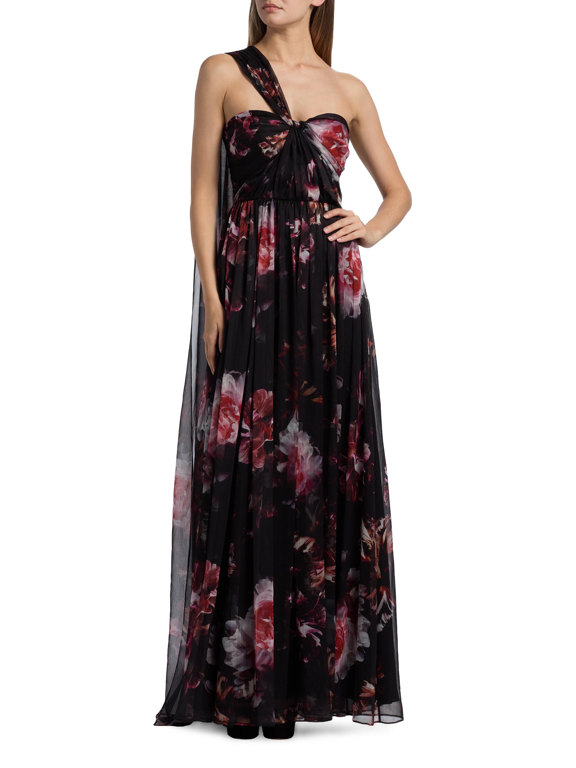 sachin and babi light blue dress Graceful Asymmetric A-Line Pleated Empire Waist Chiffon Dresses V Neck main image 0