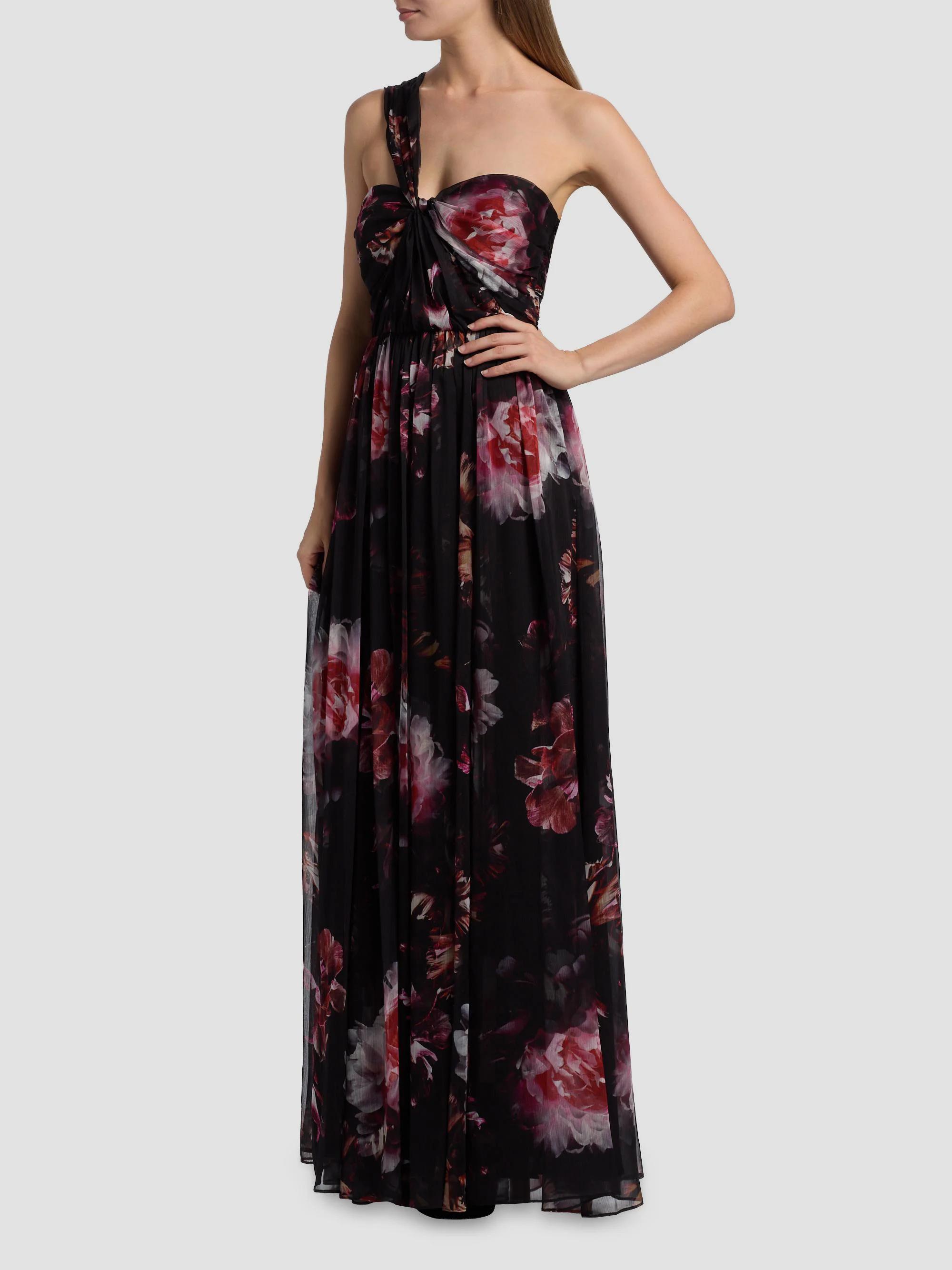 Halston Lina Asymmetric Chiffon Gown | Saks Fifth Avenue