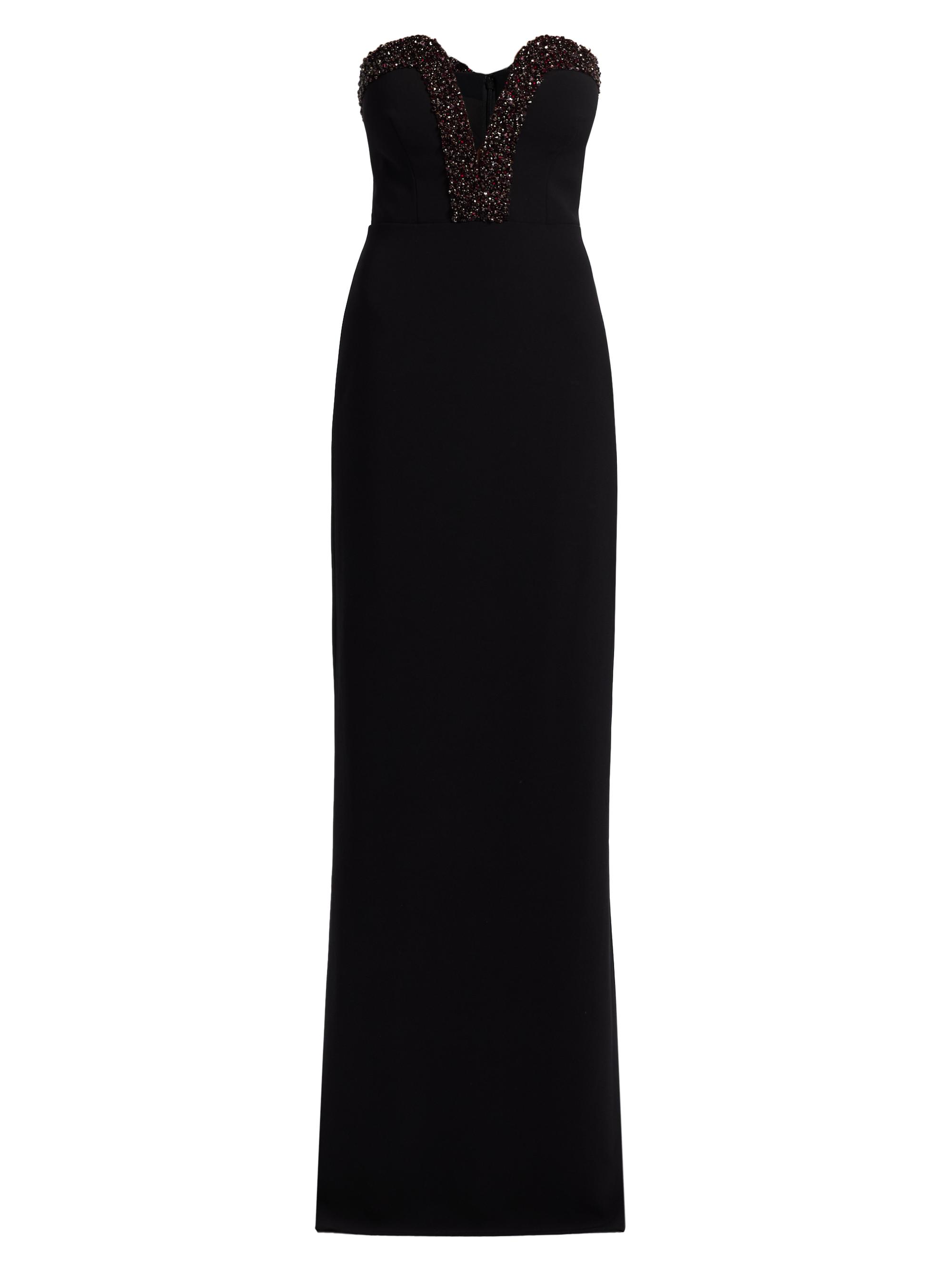 Halston Women's Ila Embellished Strapless Gown - Black