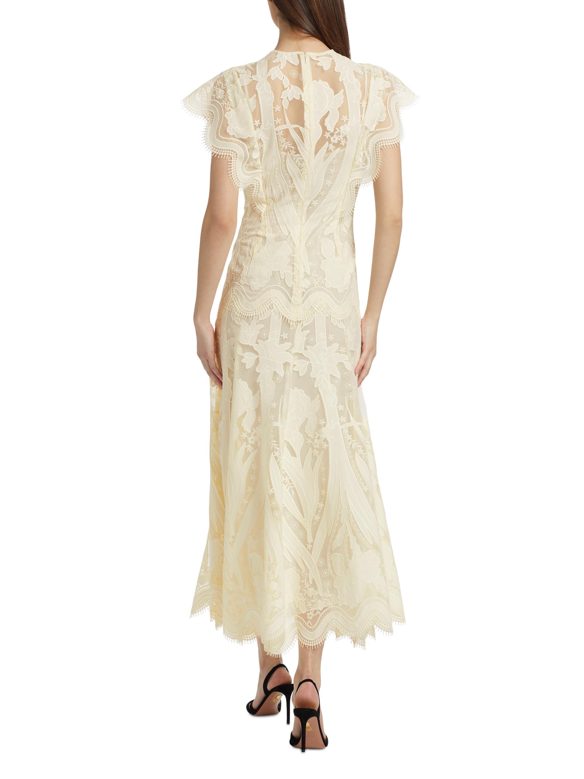 Lela Rose Tulle Lace A-Line Maxi Dress | Saks Fifth Avenue