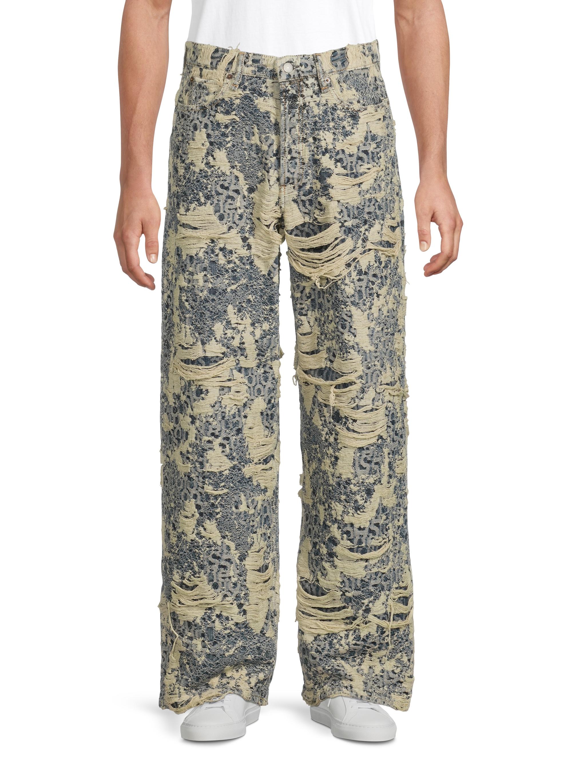 Acne Studios 1981 Distressed Monogram Jeans | Saks Fifth Avenue