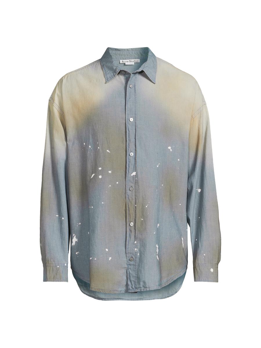 Acne Studios Setar Cotton Chambray Button-Front Shirt | Saks Fifth
