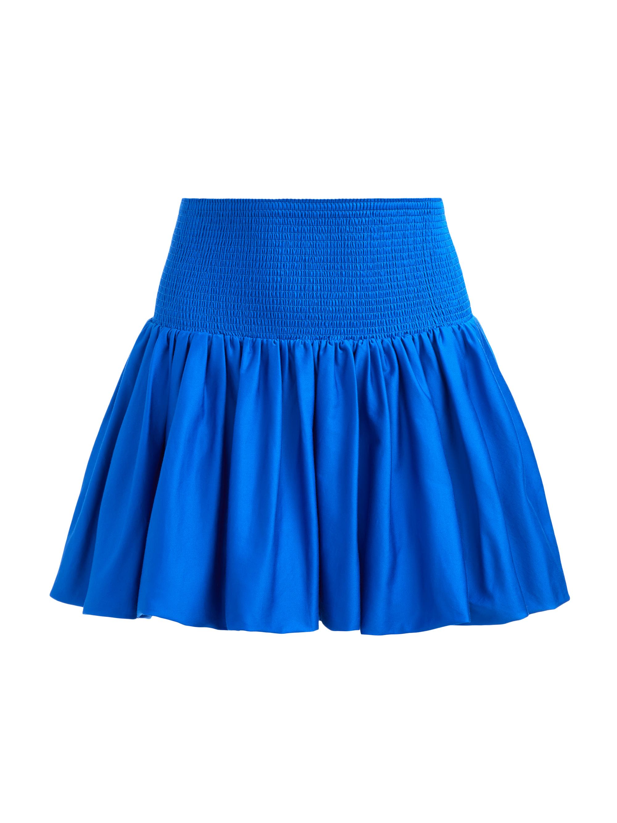ALICE + OLIVIA Women's Arden Smocked-Waist Miniskirt - True Blue