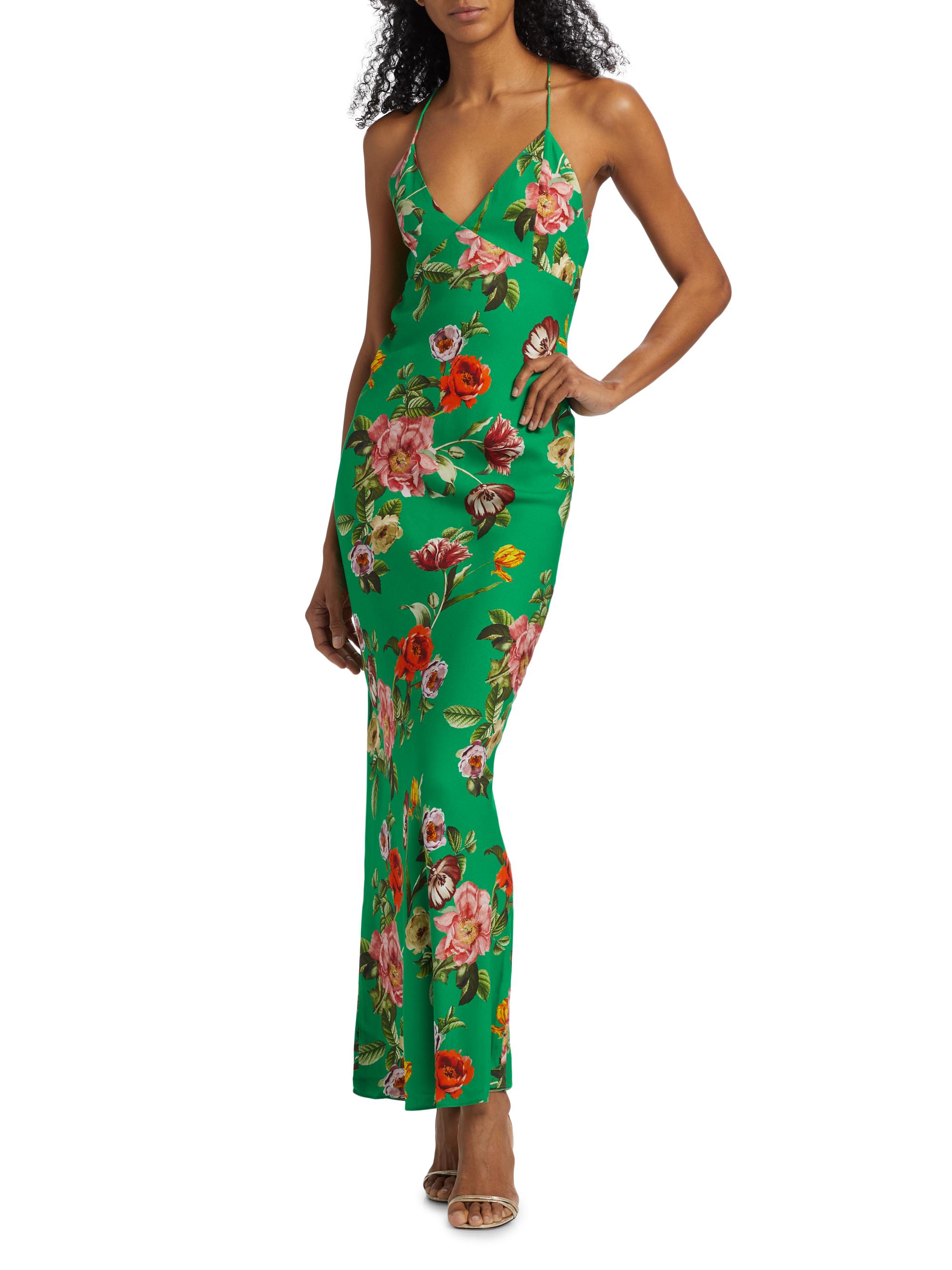 Alice + Olivia Loma Floral Maxi Slipdress | Saks Fifth Avenue