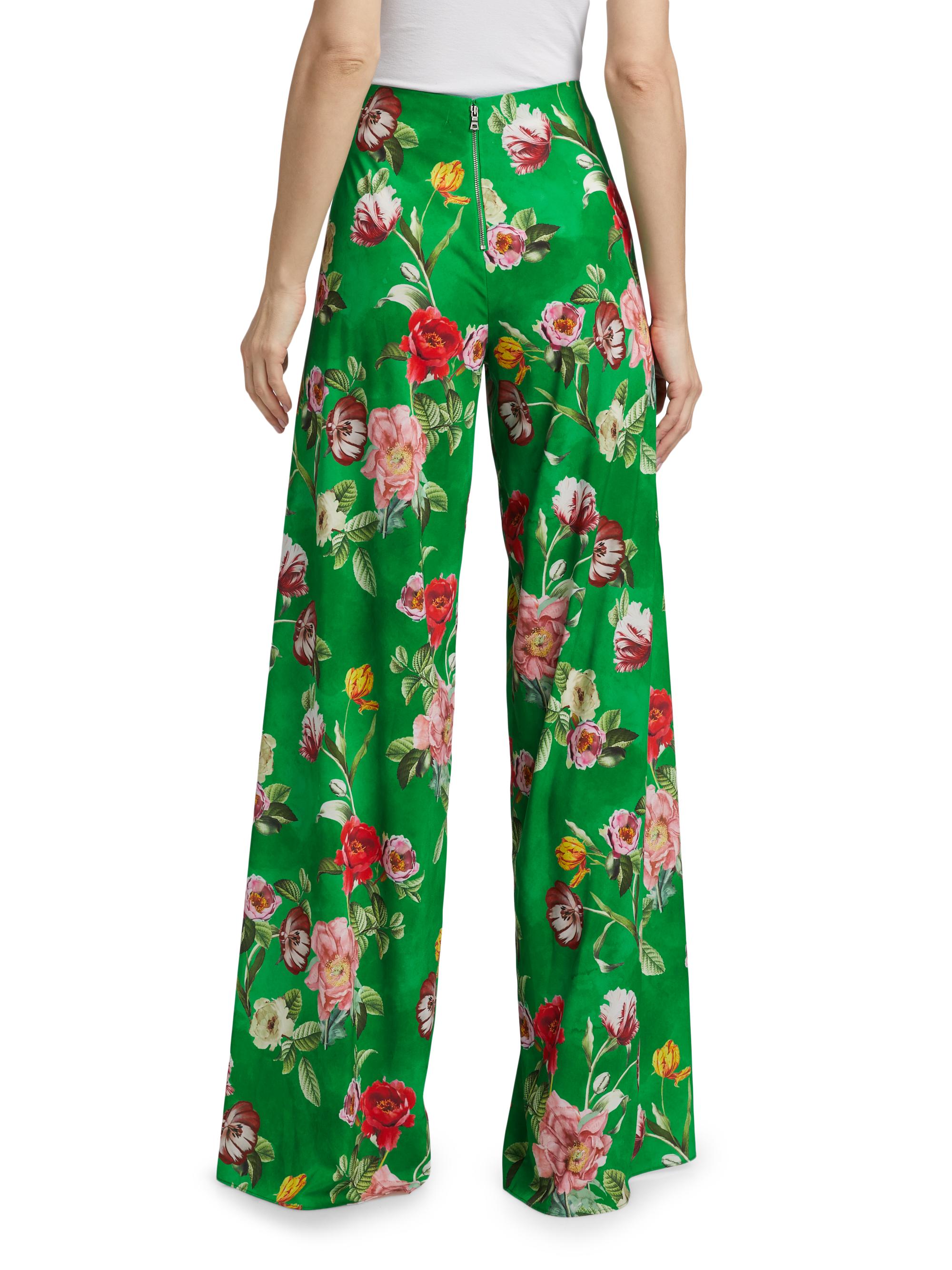 Alice + Olivia Athena Floral Wide-Leg Pants | Saks Fifth Avenue