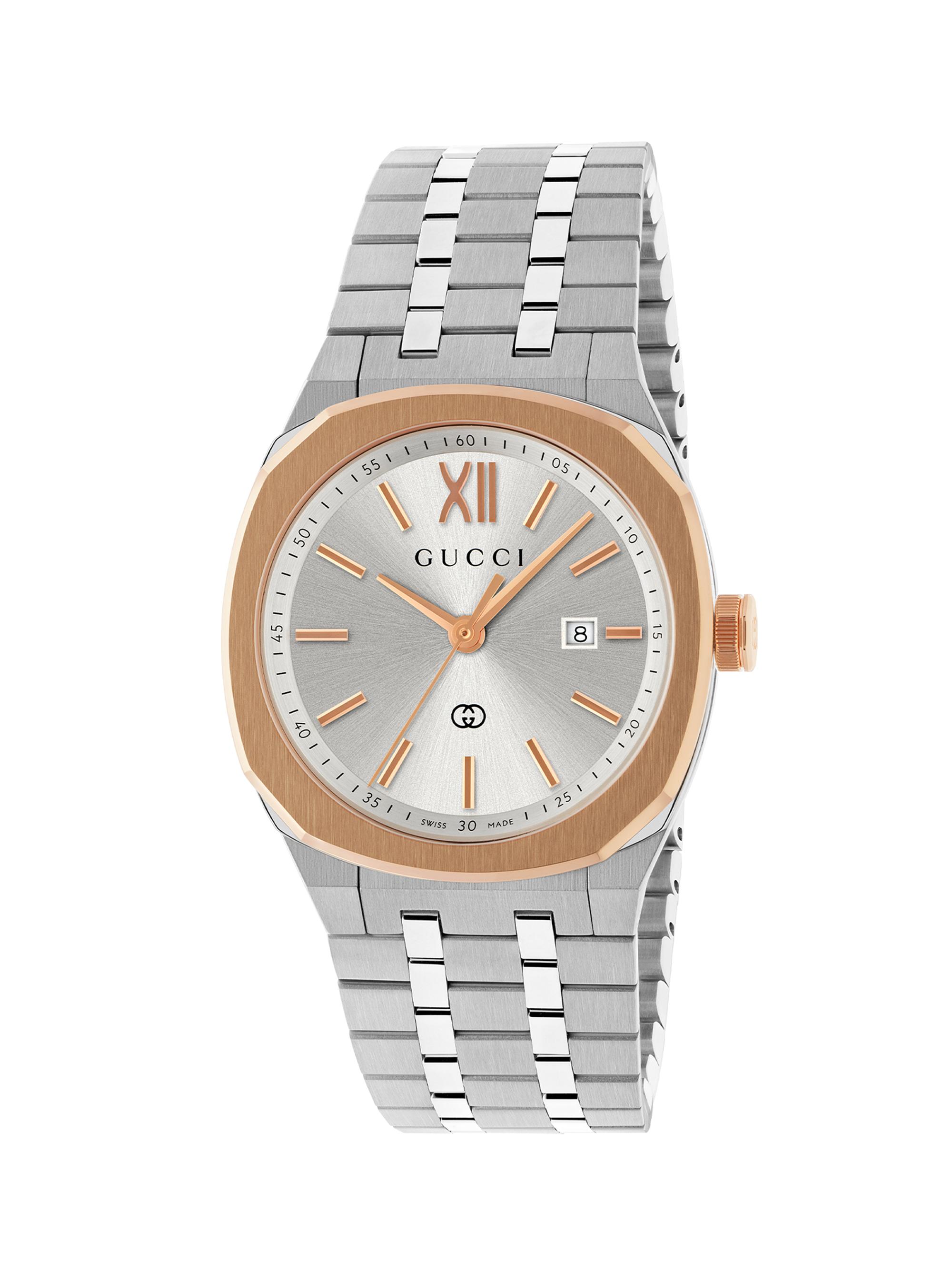 Gucci 25H Stainless Steel Bracelet Watch, 34MM | Saks Fifth Avenue