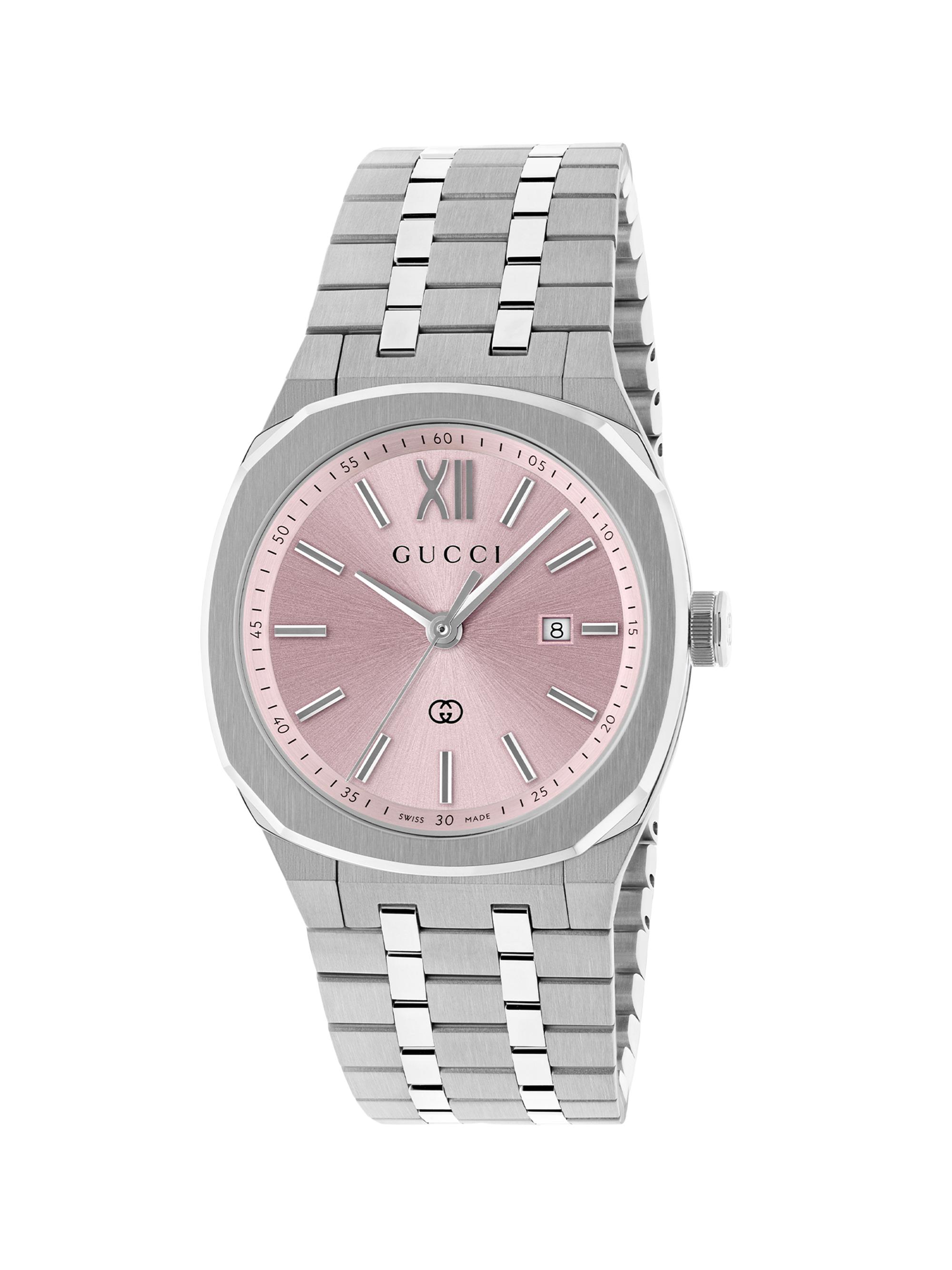 Gucci 25H Stainless Steel Bracelet Watch, 34MM | Saks Fifth Avenue