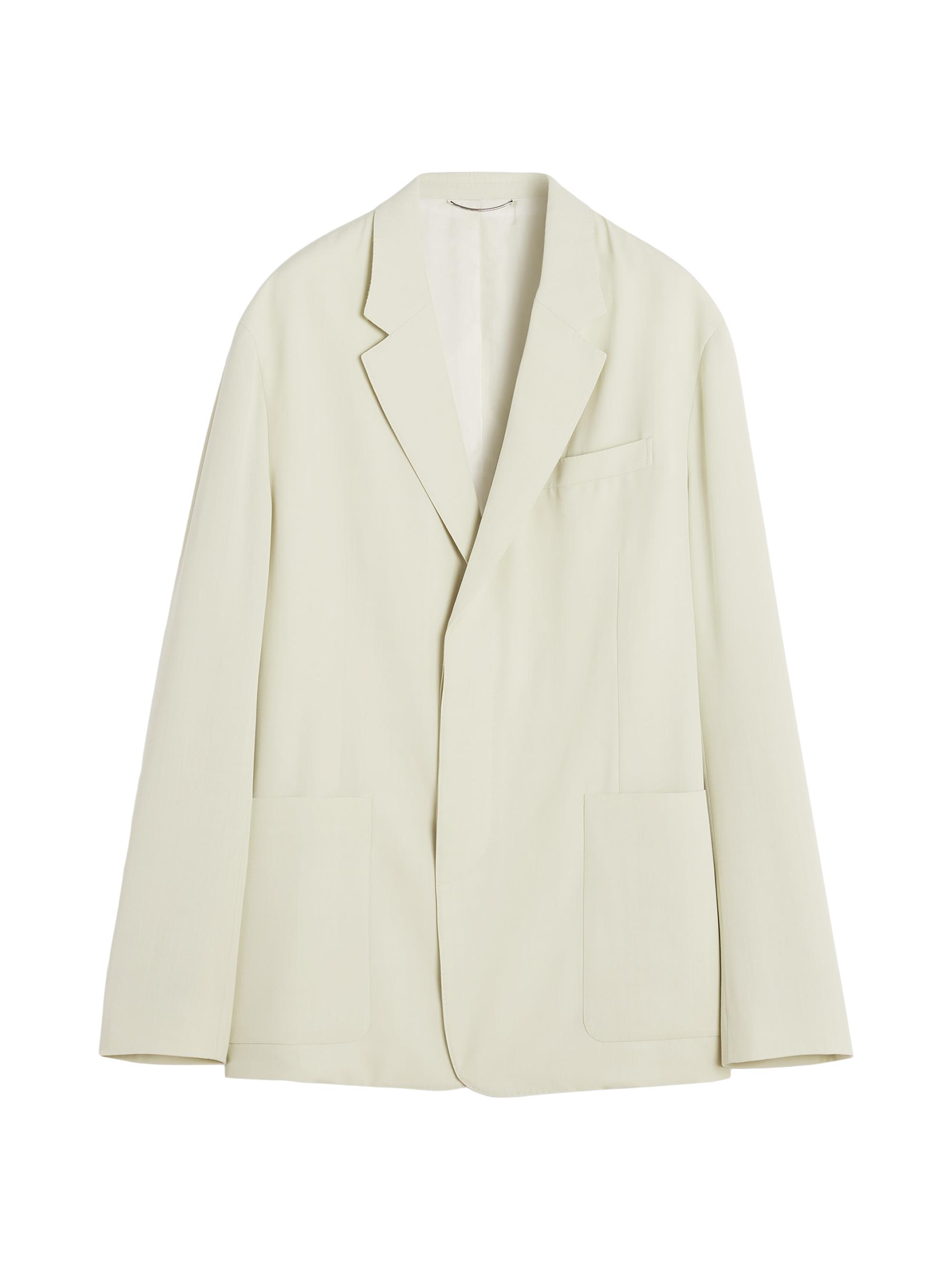 Lanvin Men's Loose-Fitting Wool Blend Jacket - Mastic