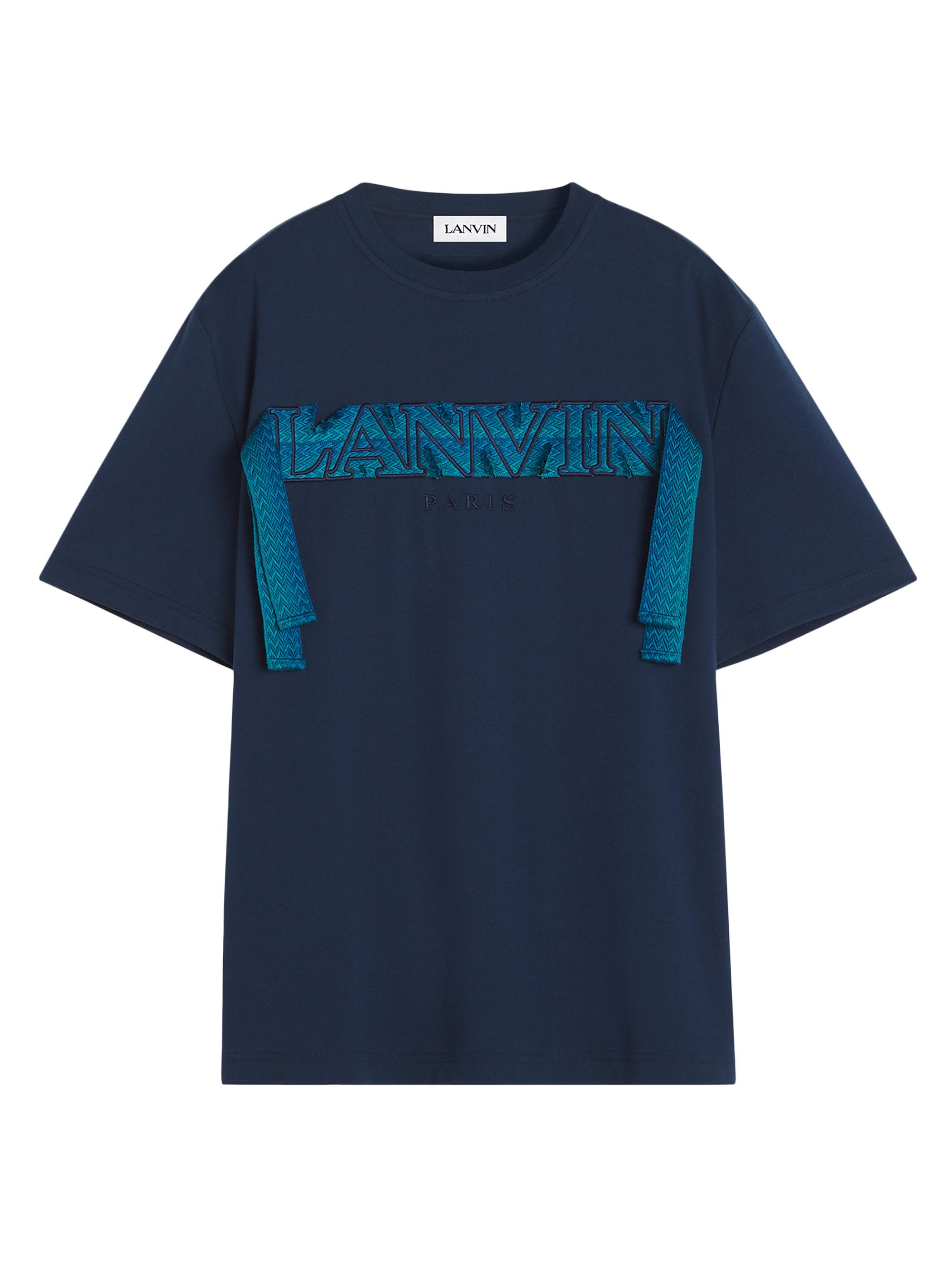 Lanvin Men's Curb Lace T-Shirt - Petrol Blue
