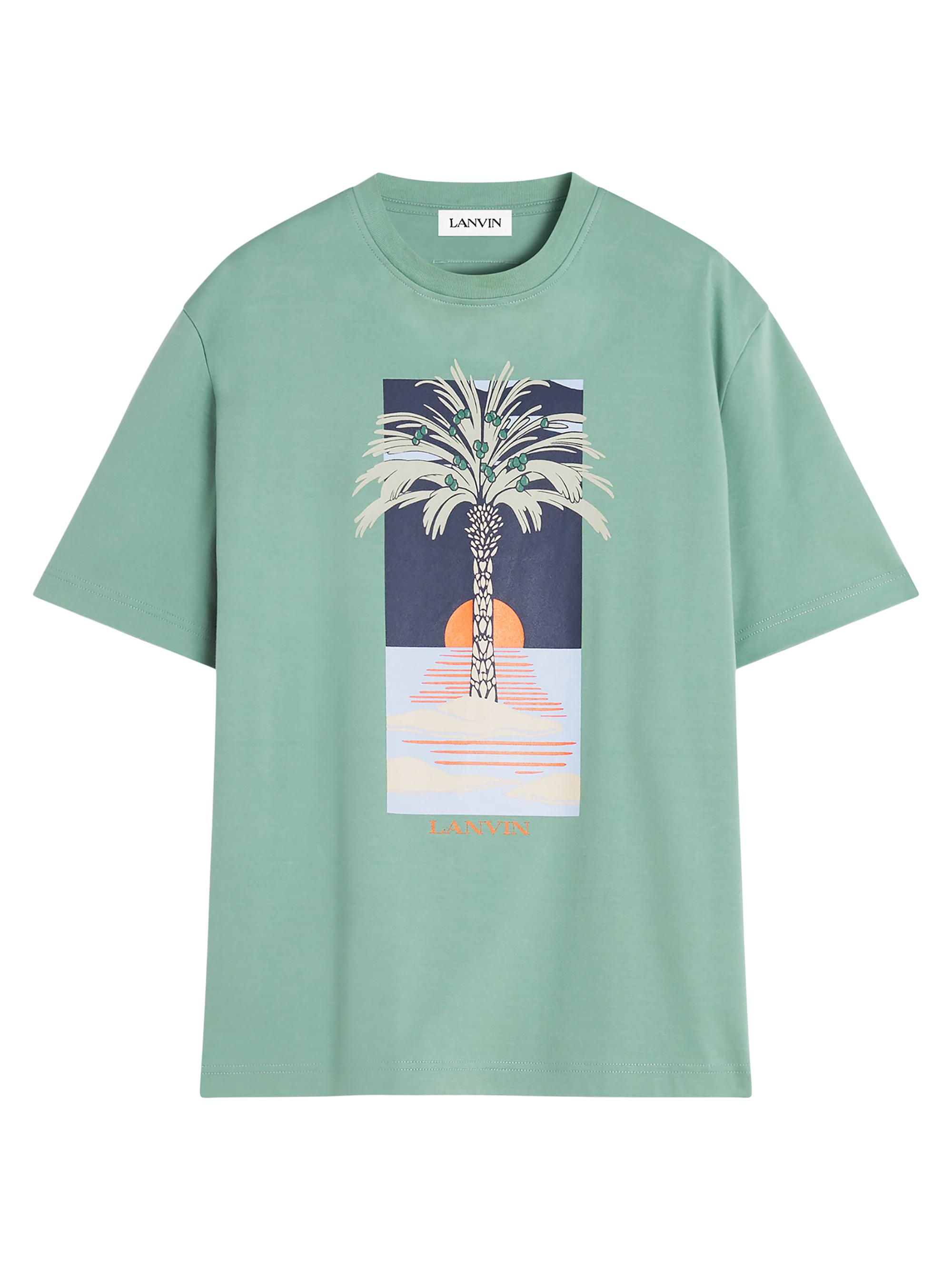 Lanvin Men's Printed T-Shirt - Vert De Gris