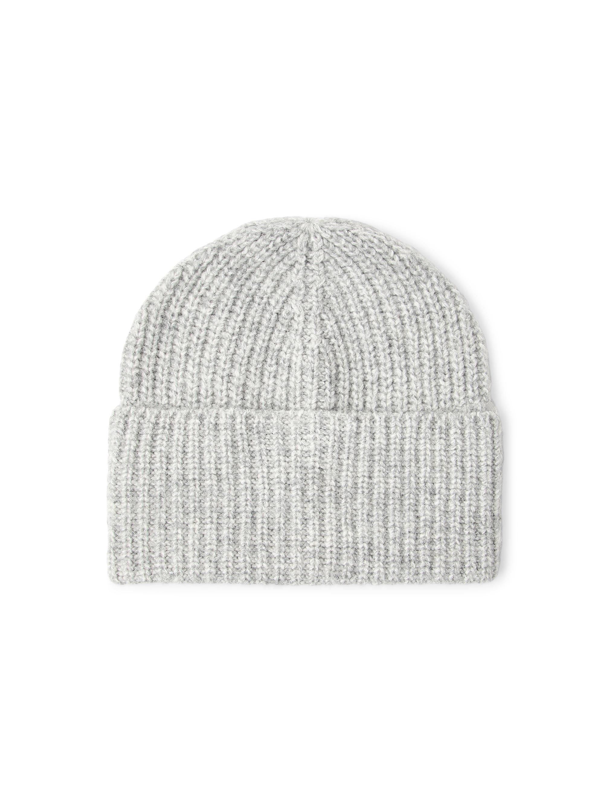Brunello Cucinelli Men's Virgin Wool, Alpaca and Cashmere Rib Knit Beanie - Light Grey