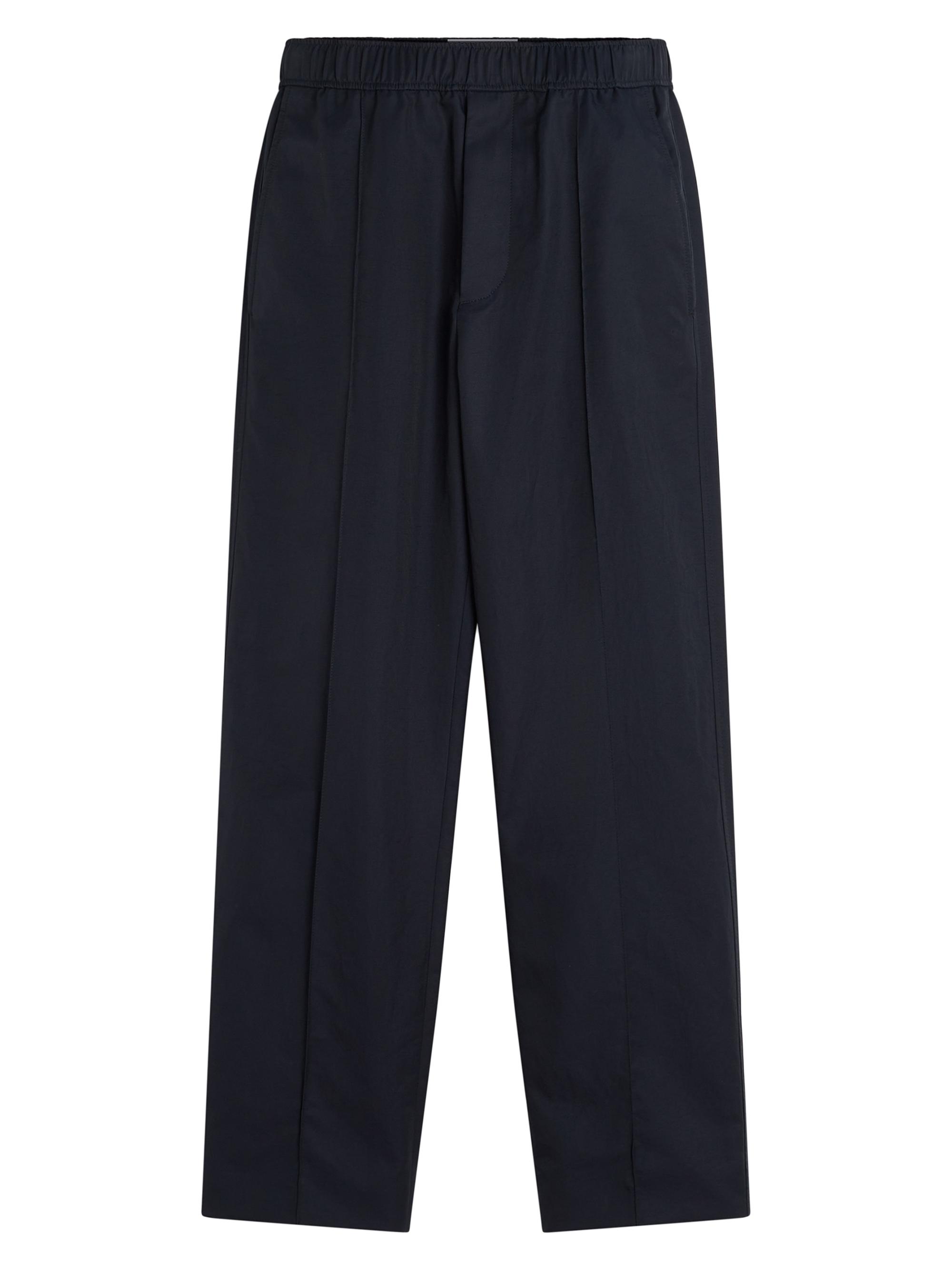 Lanvin Men's Elastic Waistband Pants in Technical Cotton - Navy Blue