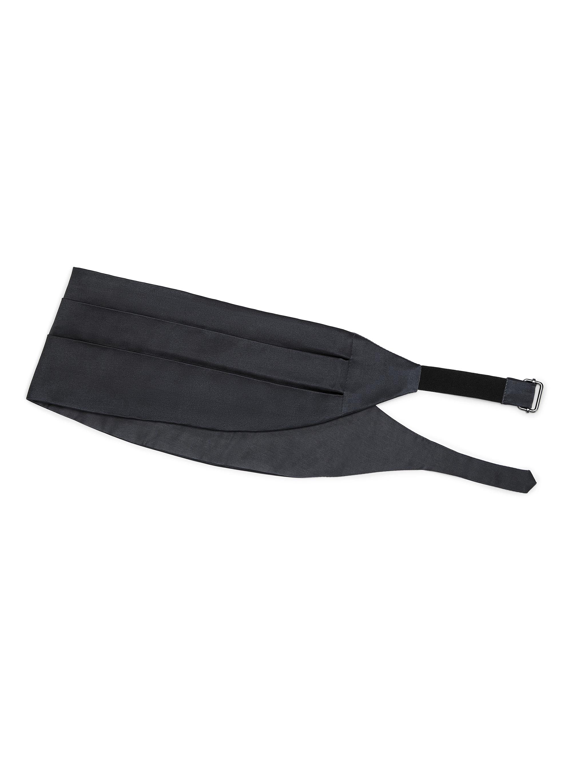 Brunello Cucinelli Men's Cotton and Silk Satin Cummerbund - Anthracite