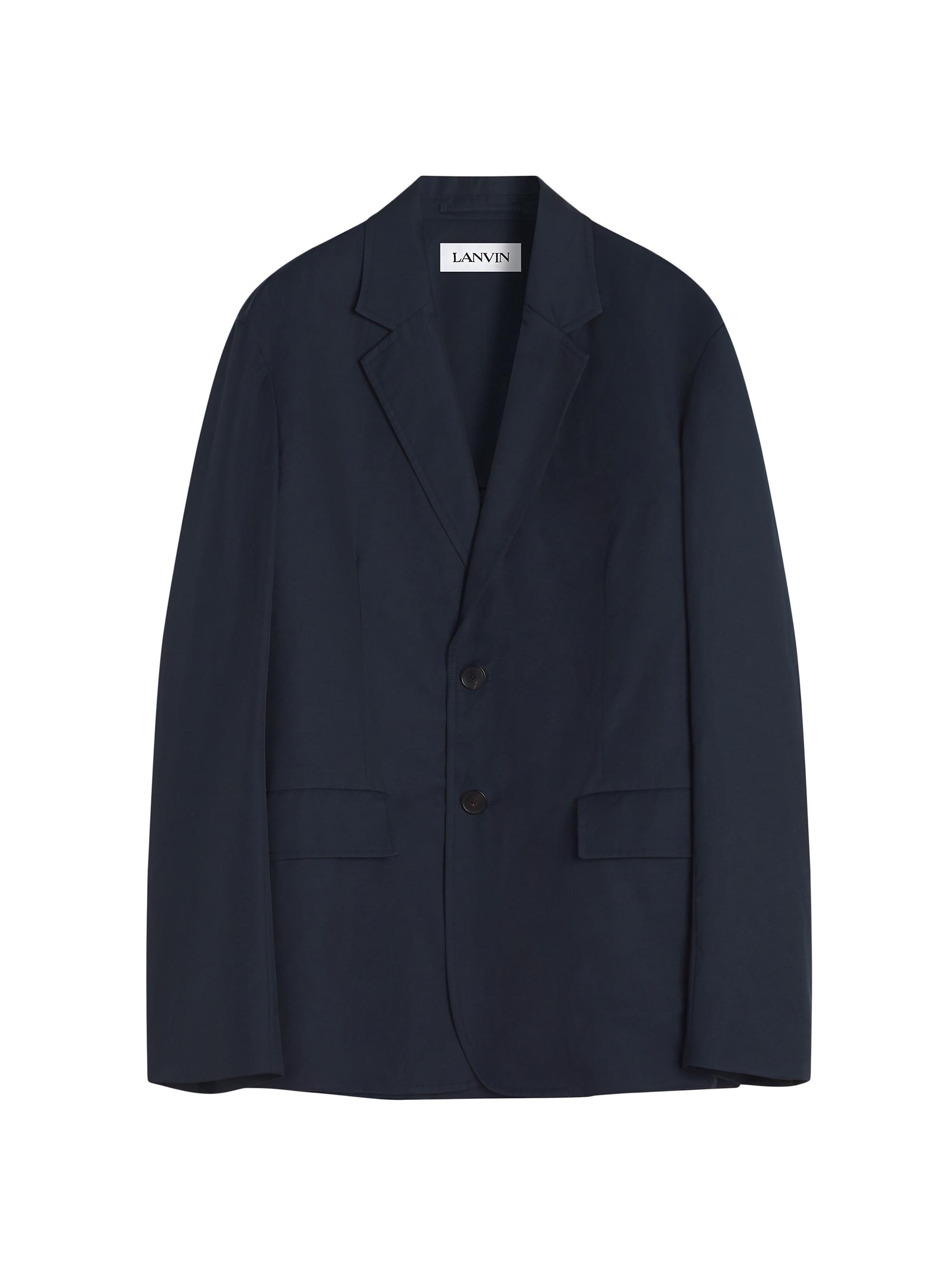 Lanvin Men's Technical Cotton Straight Fit Jacket - Navy Blue